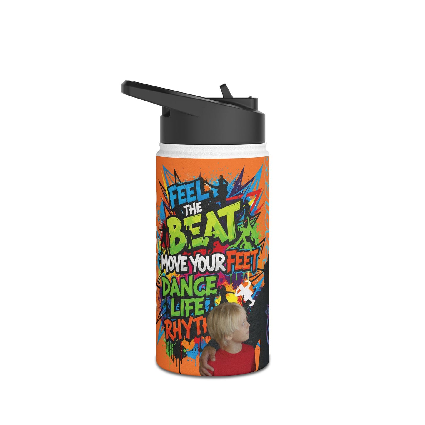 Fearless Stainless Steel Water Bottle - Featuring Alex, Mike, and Christian Motivational Drinkware for Fitness, Dance, Sports, Gym, Kids, and More