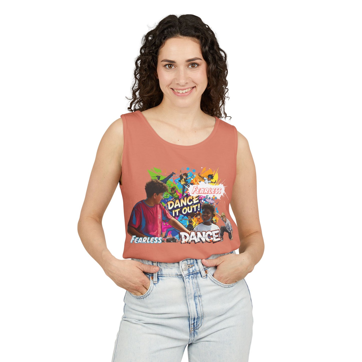 Fearless Dance Tank Top, Unisex Summer Shirt, Dance Workout Apparel, Fitness Top, Dance Party Shirt