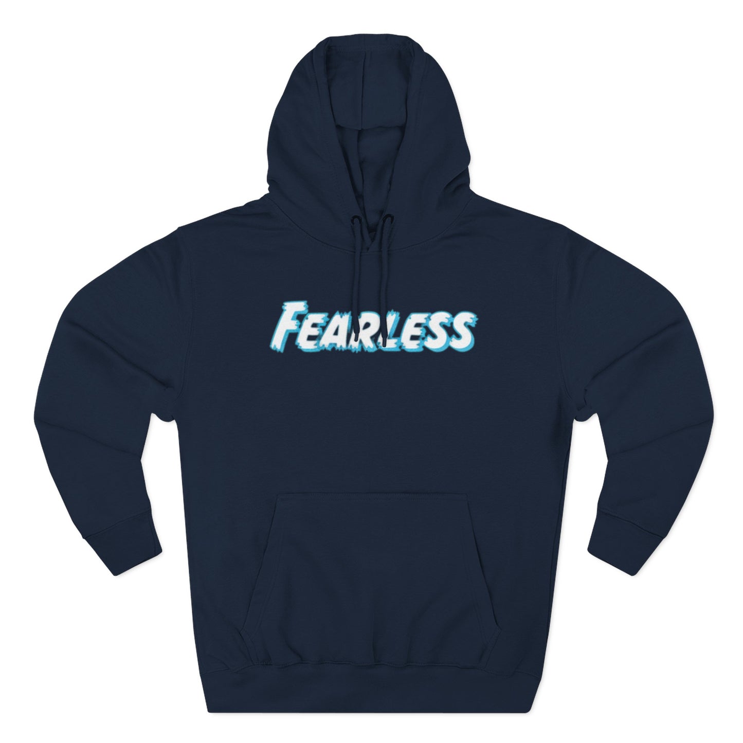 Fearless Three-Panel Fleece Hoodie, Cozy Sweatshirt, Stylish Pullover, Unisex Outerwear, Perfect Gift for Teens, Casual Fashion