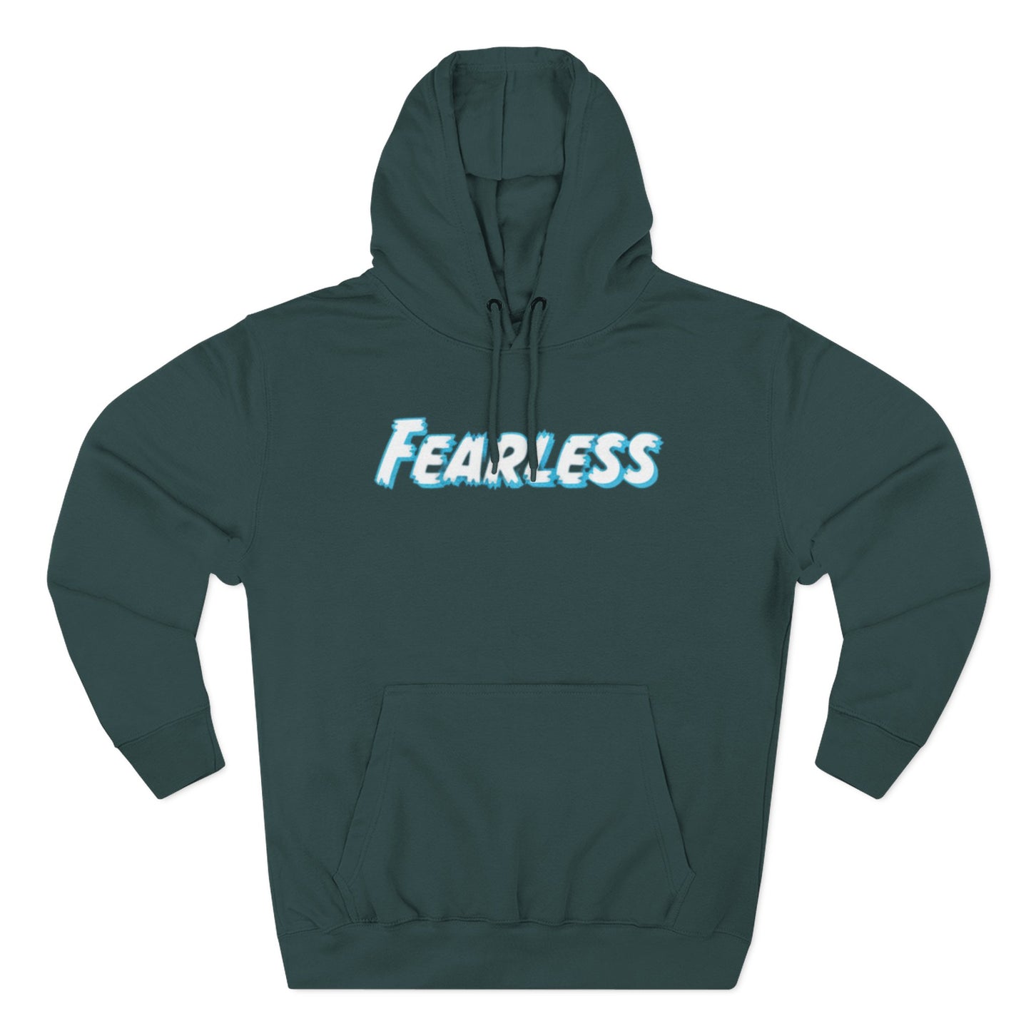 Fearless Three-Panel Fleece Hoodie, Cozy Sweatshirt, Stylish Pullover, Unisex Outerwear, Perfect Gift for Teens, Casual Fashion