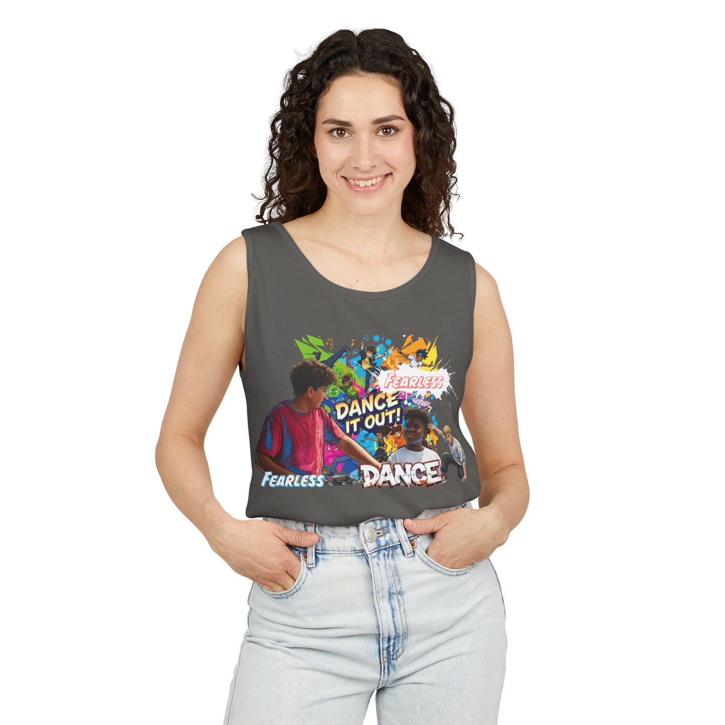 Fearless Dance Tank Top, Unisex Summer Shirt, Dance Workout Apparel, Fitness Top, Dance Party Shirt