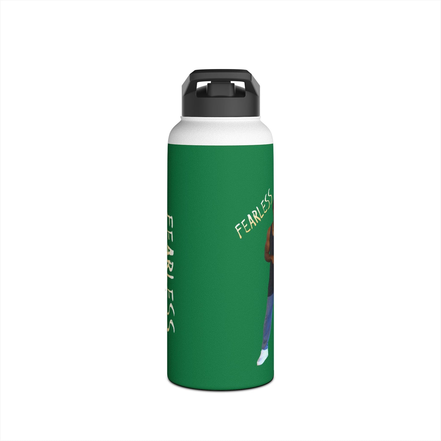 Colorful Motivational Stainless Steel Water Bottle - Dance, Laugh, Repeat, Fearless, Eco-Friendly, Fitness, Gym, Unique Gift Featuring Ekandem