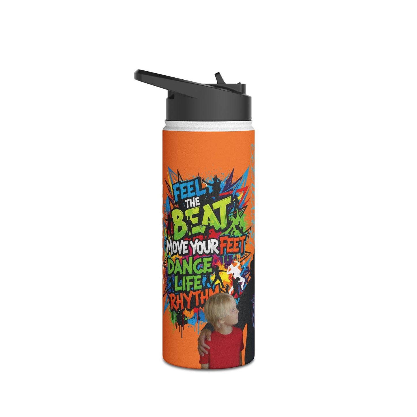 Fearless Stainless Steel Water Bottle - Featuring Alex, Mike, and Christian Motivational Drinkware for Fitness, Dance, Sports, Gym, Kids, and More
