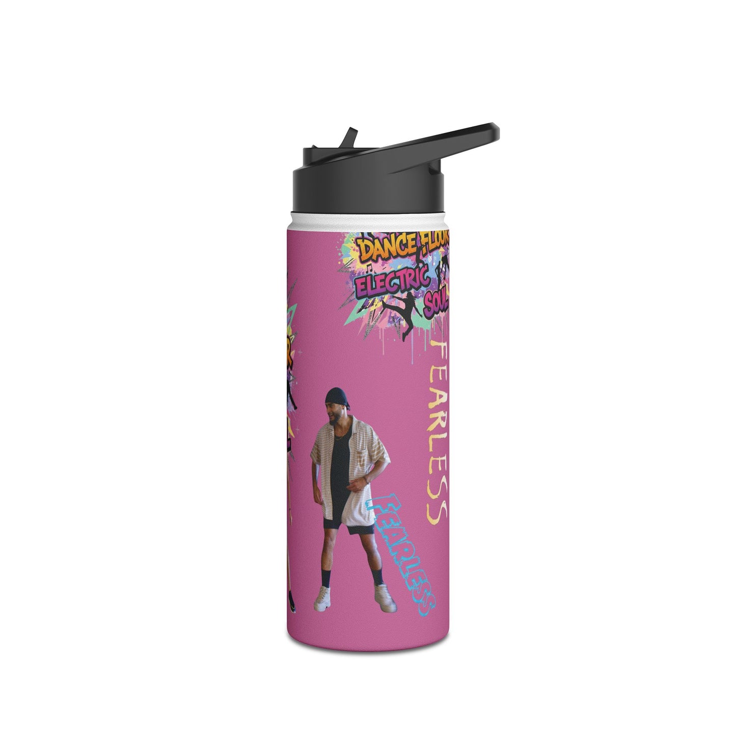 Dance-Inspired Stainless Steel Water Bottle, Groovy Water Bottle, Fearless Hydration Bottle, Eco-Friendly Drinkware, Fitness Gift