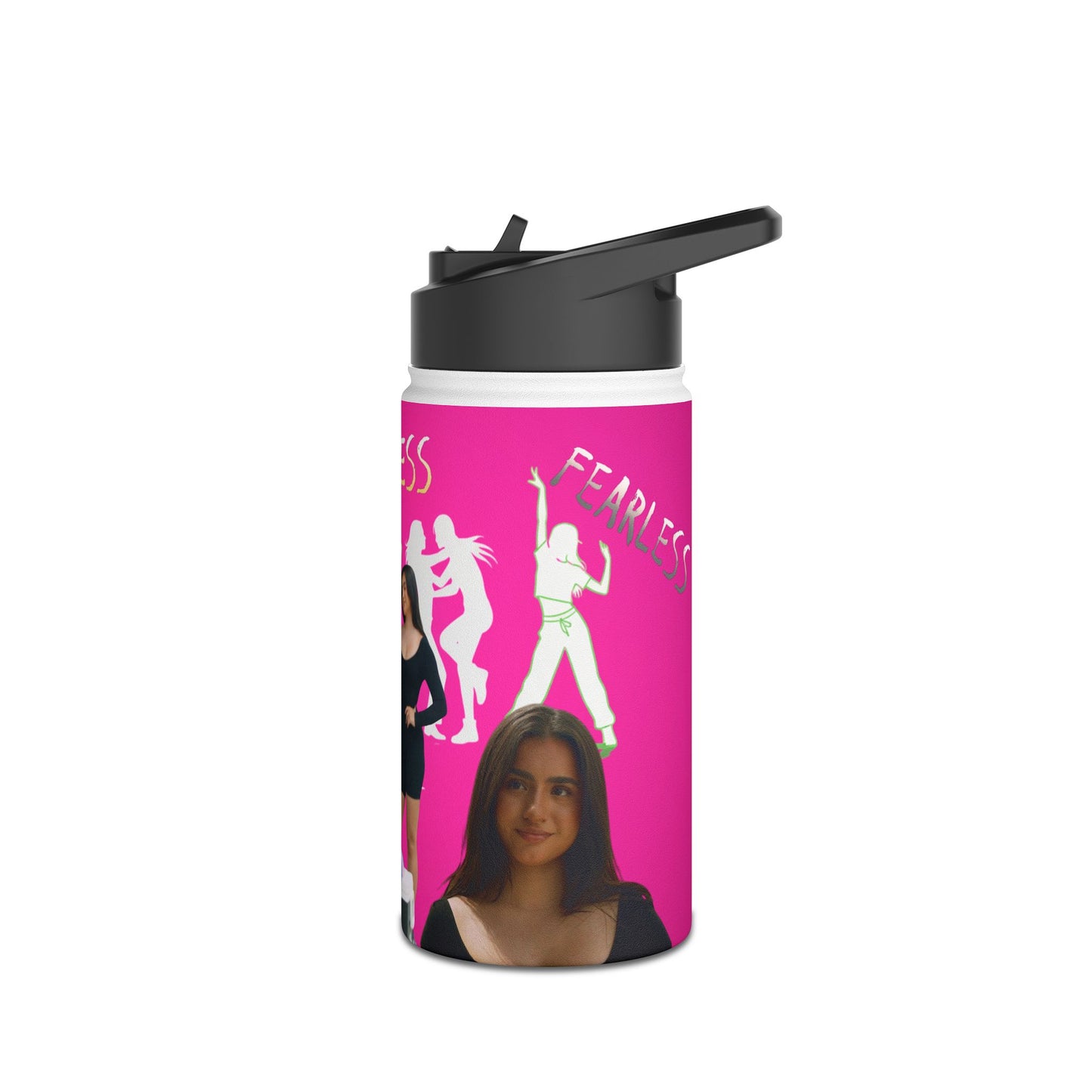 Fearless Stainless Steel Water Bottle, Empowerment Gift, Motivational Drinkware, Workout Hydration, Eco-Friendly Water Bottle