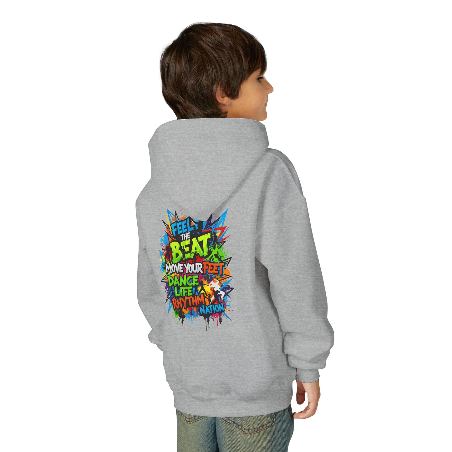 Youth Hoodie with Fearless & Dance Vibes, Inspirational Gift, Dance Apparel, Urban Style, Teen Fashion