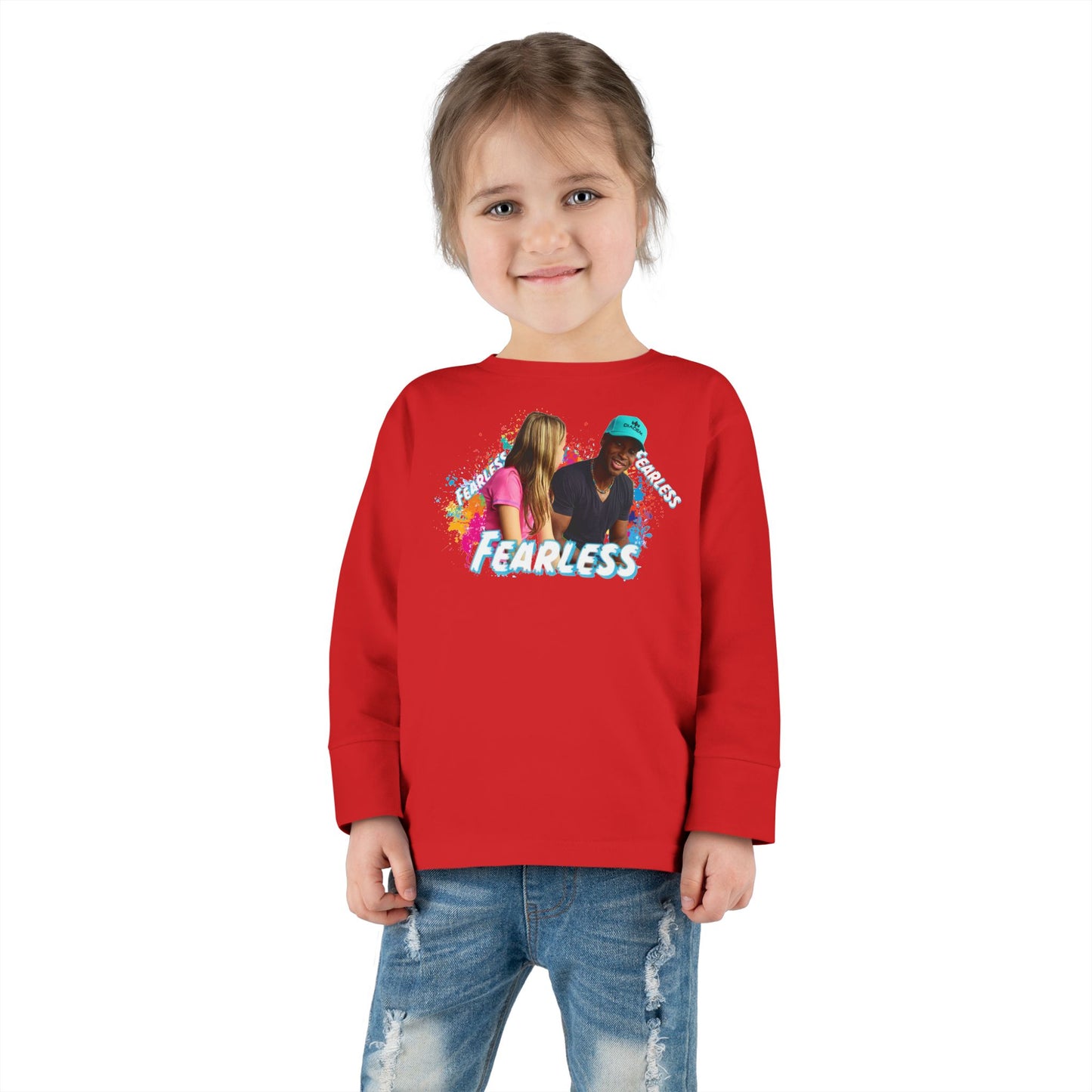 Colorful Toddler Long Sleeve Tee - Perfect for Playdates, Birthdays, Gender Neutral, Everyday Wear, Gift for Kids