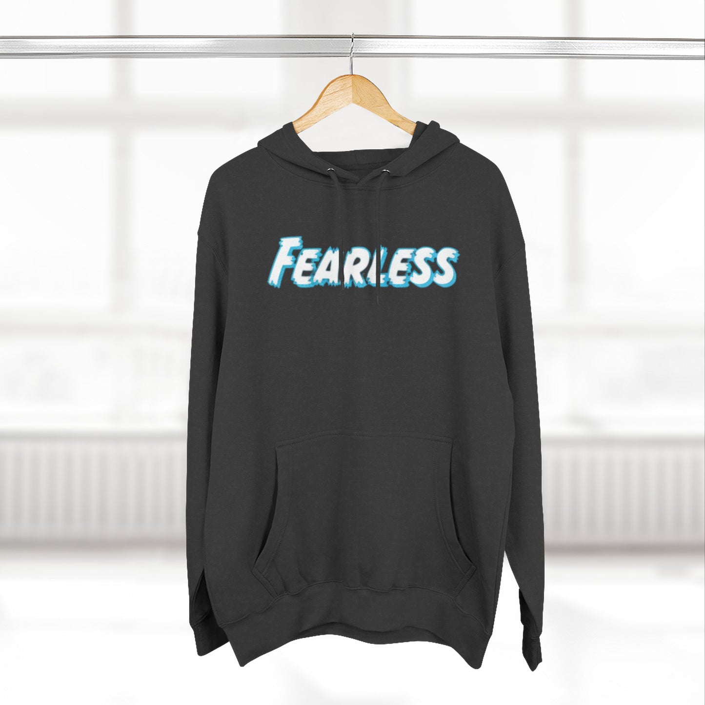 Fearless Three-Panel Fleece Hoodie, Cozy Sweatshirt, Stylish Pullover, Unisex Outerwear, Perfect Gift for Teens, Casual Fashion