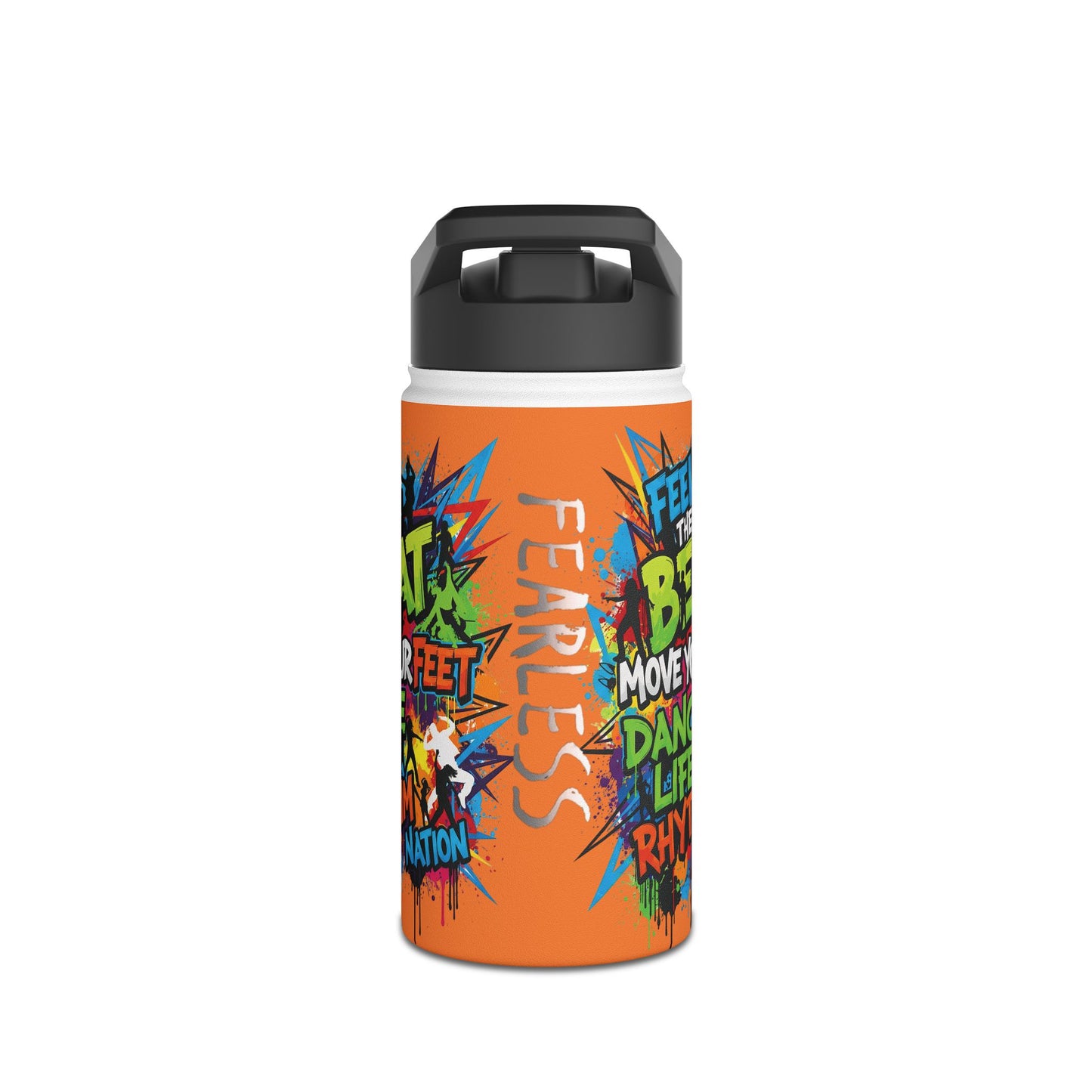 Fearless Stainless Steel Water Bottle - Featuring Alex, Mike, and Christian Motivational Drinkware for Fitness, Dance, Sports, Gym, Kids, and More