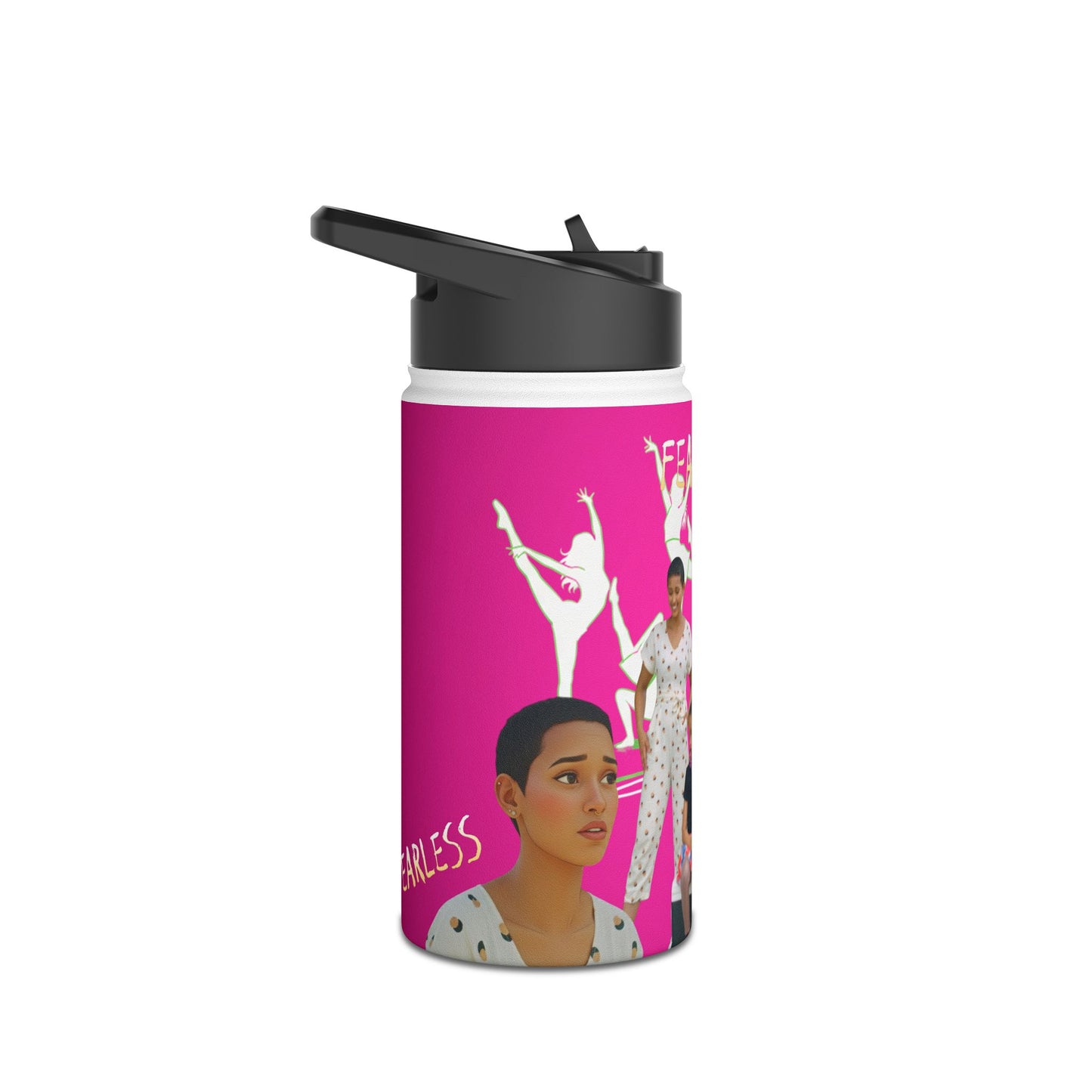 Fearless Stainless Steel Water Bottle, Empowerment Gift, Motivational Drinkware, Workout Hydration, Eco-Friendly Water Bottle