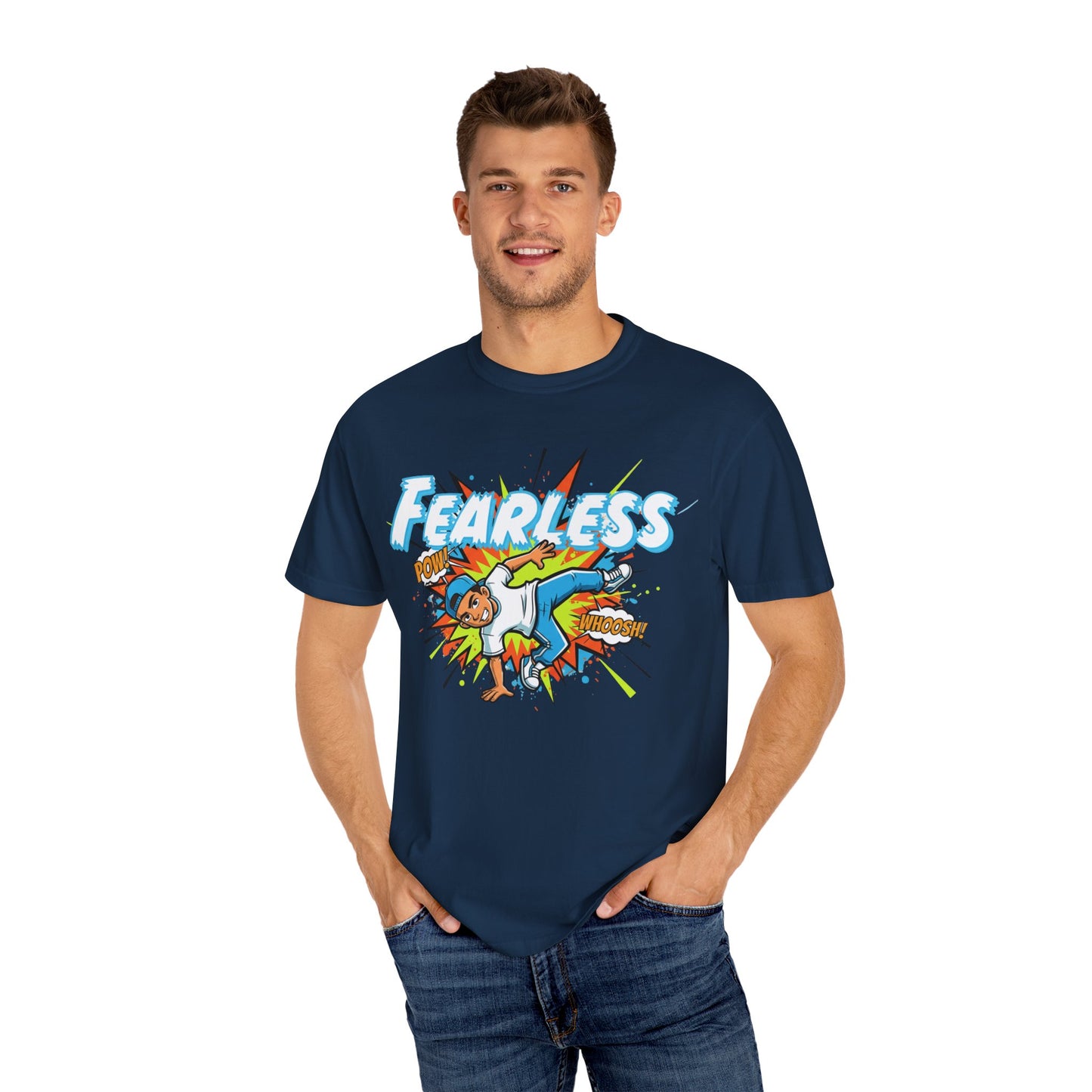 Fearless Graphic Unisex T-Shirt - Bold Streetwear, Summer Casual, Gift for Kids, Adventure Lovers, Empowering Tees