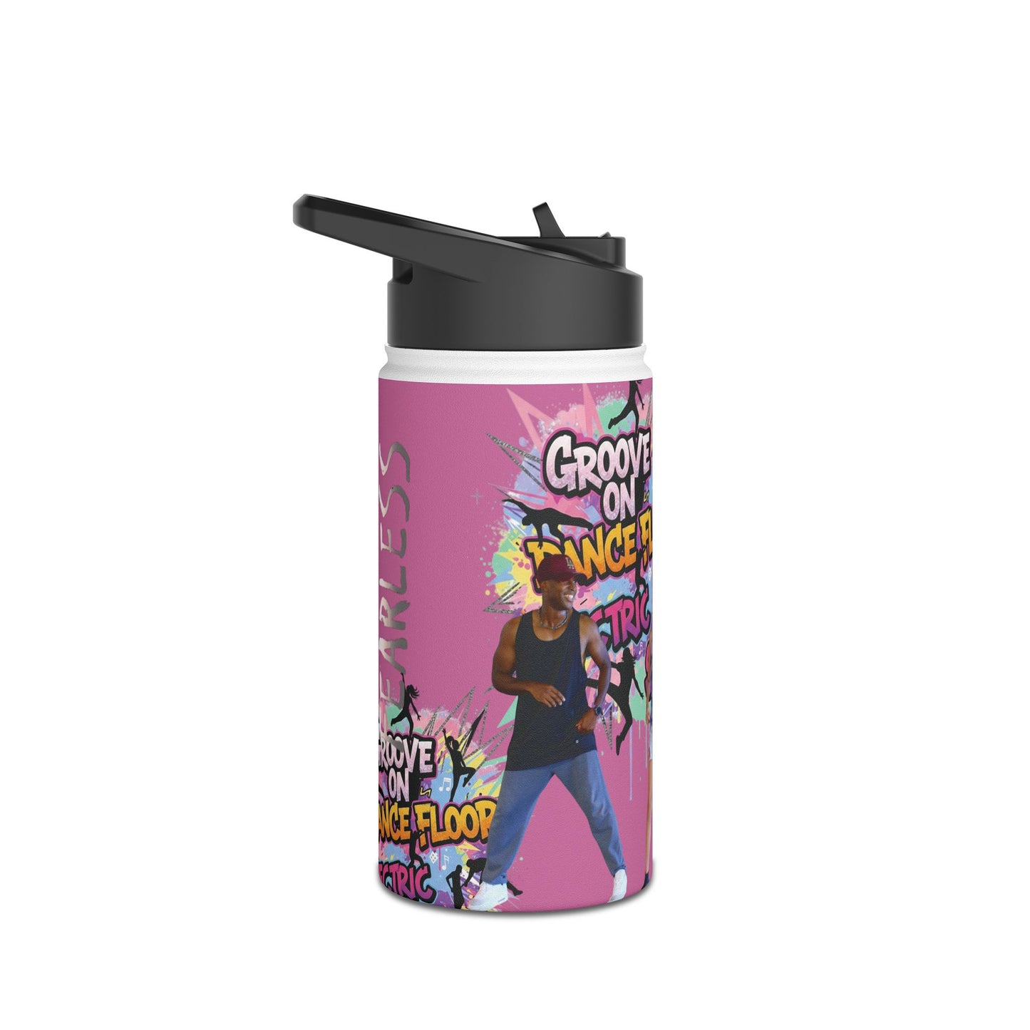 Dance-Inspired Stainless Steel Water Bottle, Groovy Water Bottle, Fearless Hydration Bottle, Eco-Friendly Drinkware, Fitness Gift