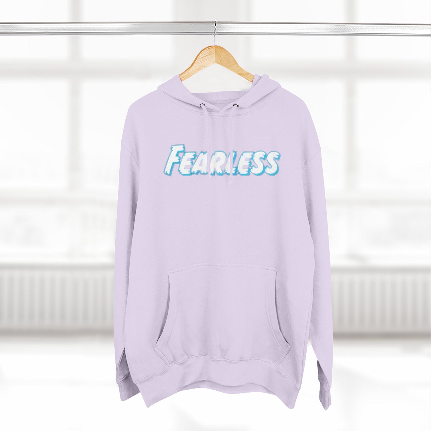 Fearless Three-Panel Fleece Hoodie, Cozy Sweatshirt, Stylish Pullover, Unisex Outerwear, Perfect Gift for Teens, Casual Fashion
