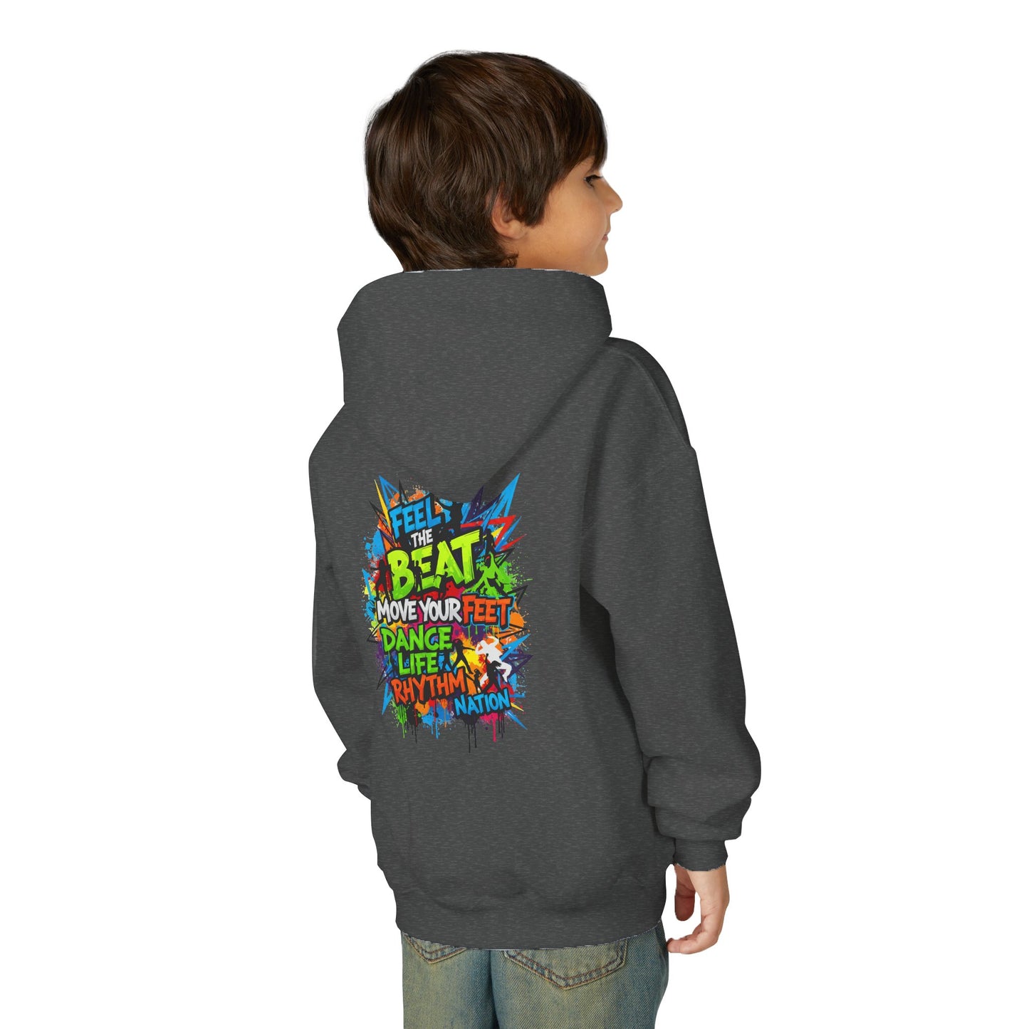 Youth Hoodie with Fearless & Dance Vibes, Inspirational Gift, Dance Apparel, Urban Style, Teen Fashion