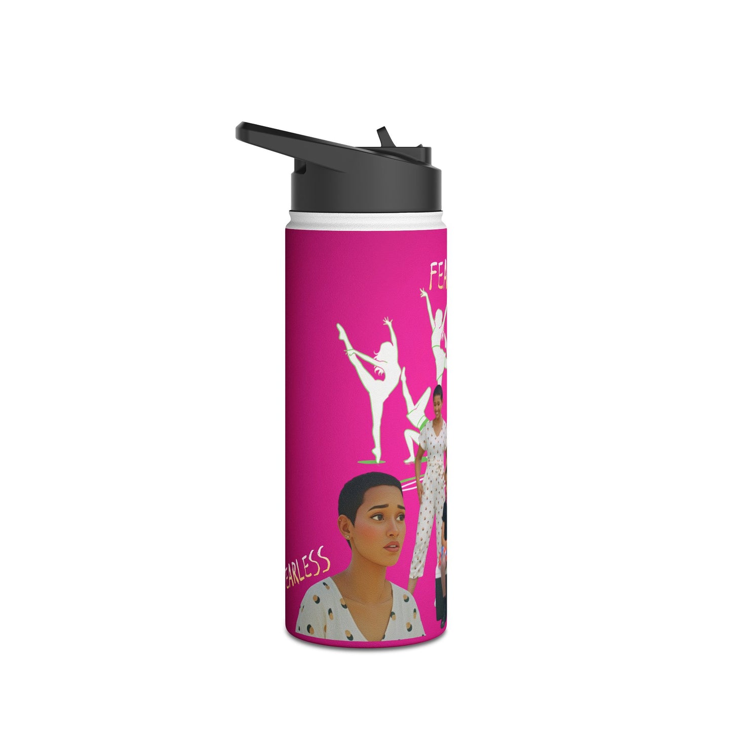 Fearless Stainless Steel Water Bottle, Empowerment Gift, Motivational Drinkware, Workout Hydration, Eco-Friendly Water Bottle