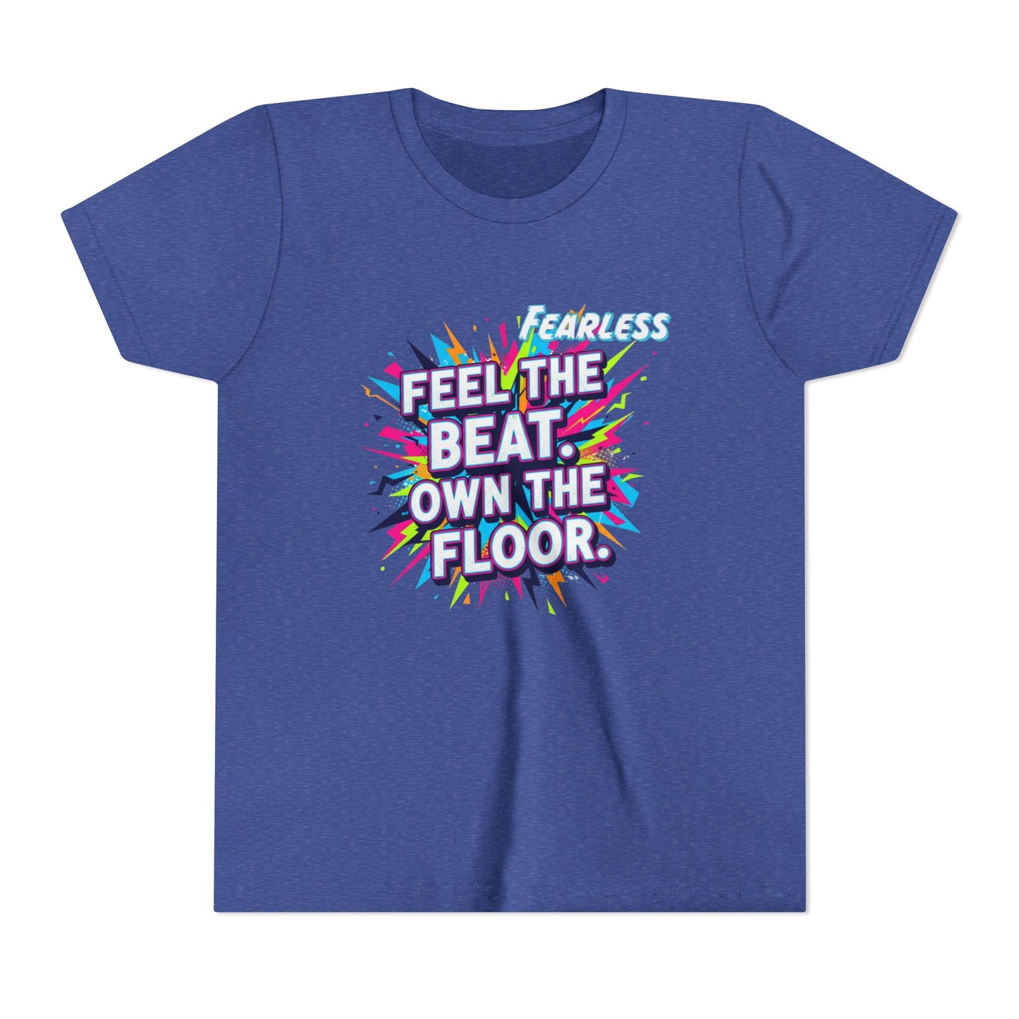 Youth Fitness Tee: Feel the Beat, Own the Floor, Dance Shirt, Activewear, Workout Shirt, Gift for Dancers, Inspiring Apparel