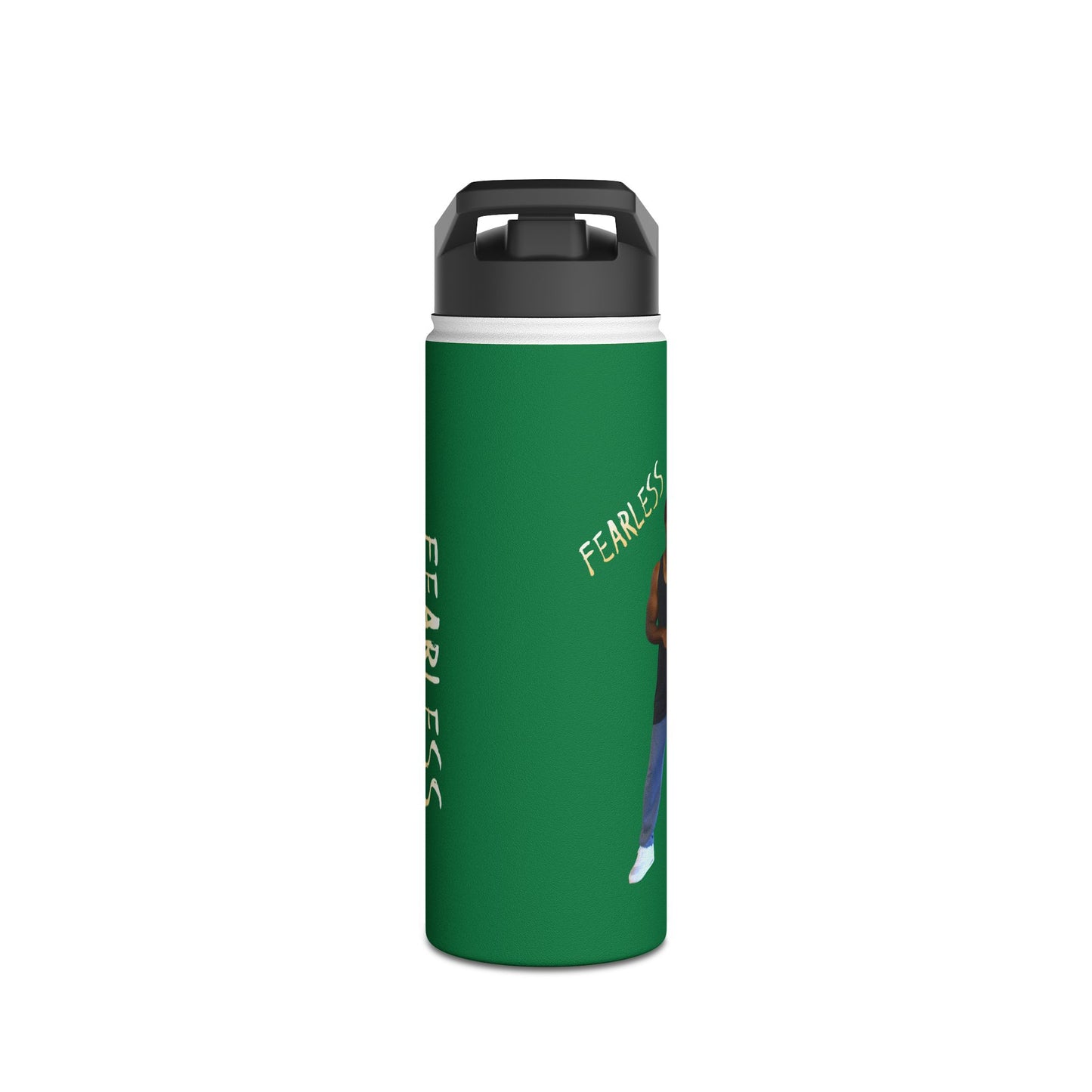 Colorful Motivational Stainless Steel Water Bottle - Dance, Laugh, Repeat, Fearless, Eco-Friendly, Fitness, Gym, Unique Gift Featuring Ekandem
