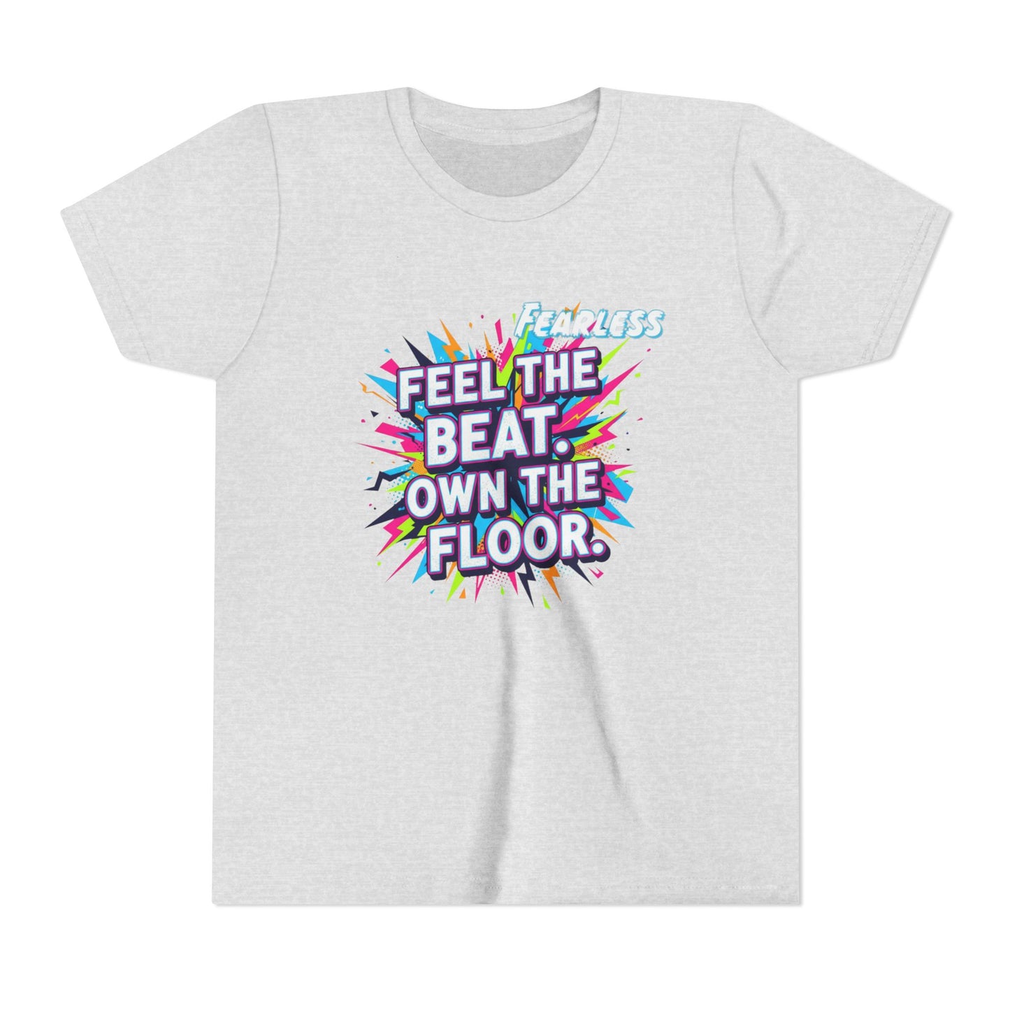 Youth Fitness Tee: Feel the Beat, Own the Floor, Dance Shirt, Activewear, Workout Shirt, Gift for Dancers, Inspiring Apparel