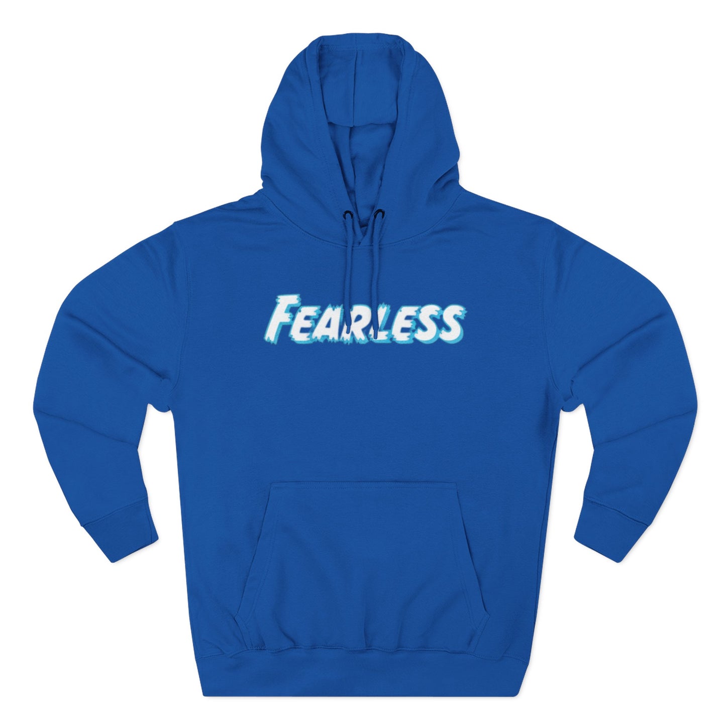 Fearless Three-Panel Fleece Hoodie, Cozy Sweatshirt, Stylish Pullover, Unisex Outerwear, Perfect Gift for Teens, Casual Fashion