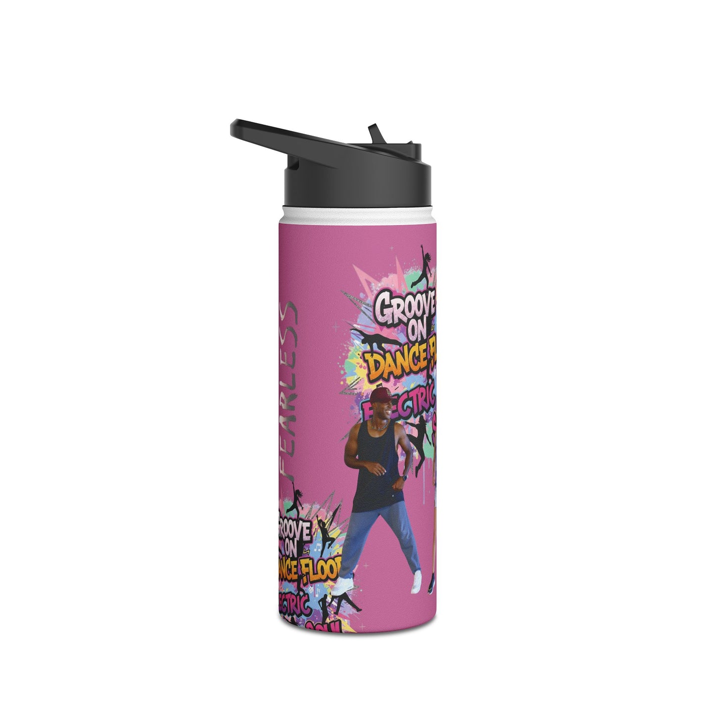 Dance-Inspired Stainless Steel Water Bottle, Groovy Water Bottle, Fearless Hydration Bottle, Eco-Friendly Drinkware, Fitness Gift