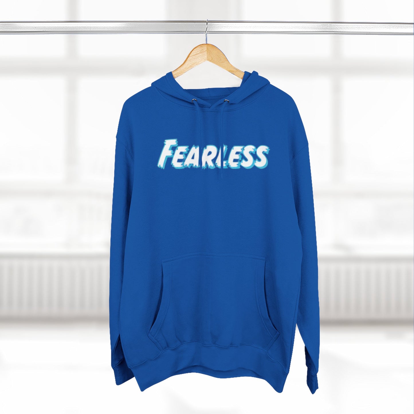 Fearless Three-Panel Fleece Hoodie, Cozy Sweatshirt, Stylish Pullover, Unisex Outerwear, Perfect Gift for Teens, Casual Fashion