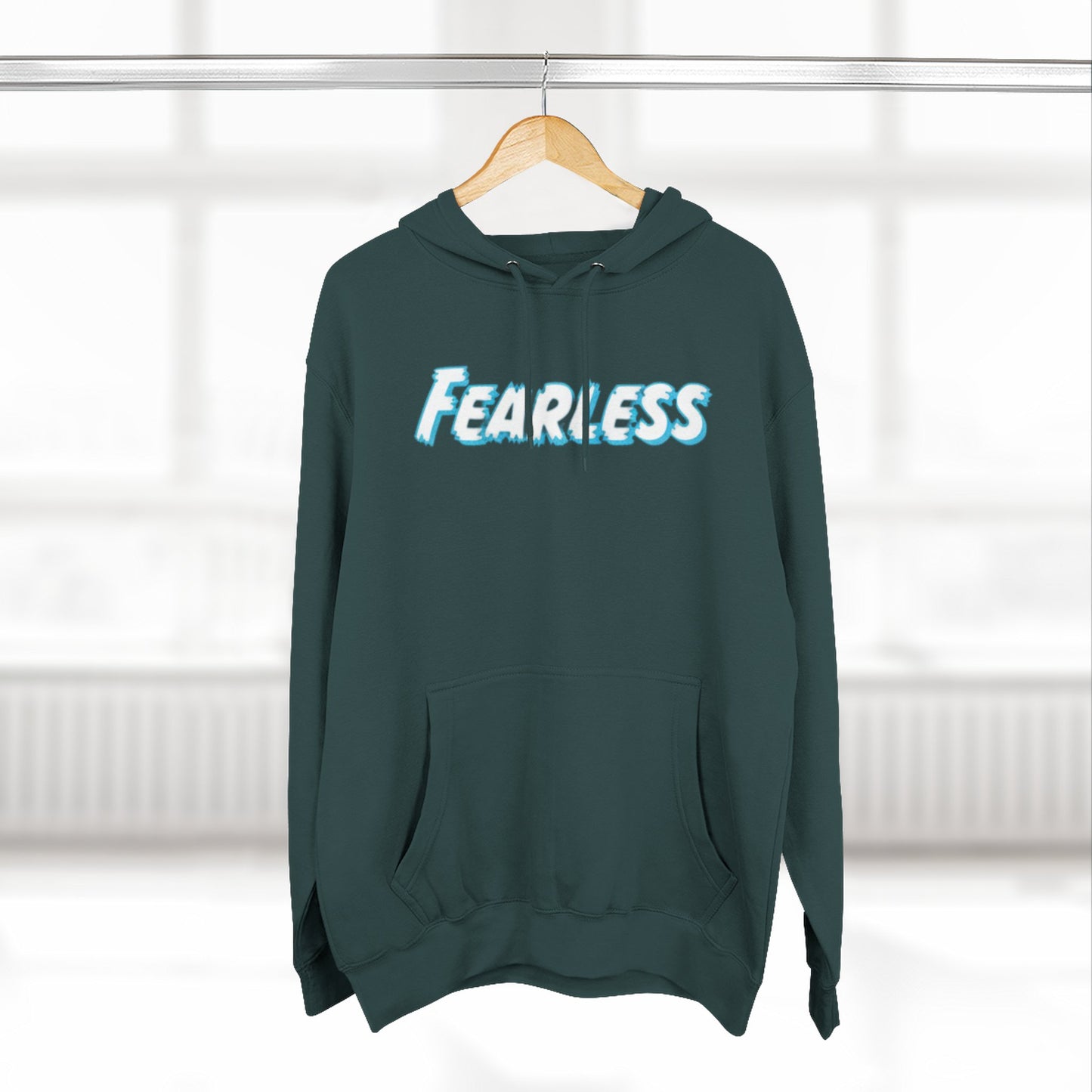 Fearless Three-Panel Fleece Hoodie, Cozy Sweatshirt, Stylish Pullover, Unisex Outerwear, Perfect Gift for Teens, Casual Fashion