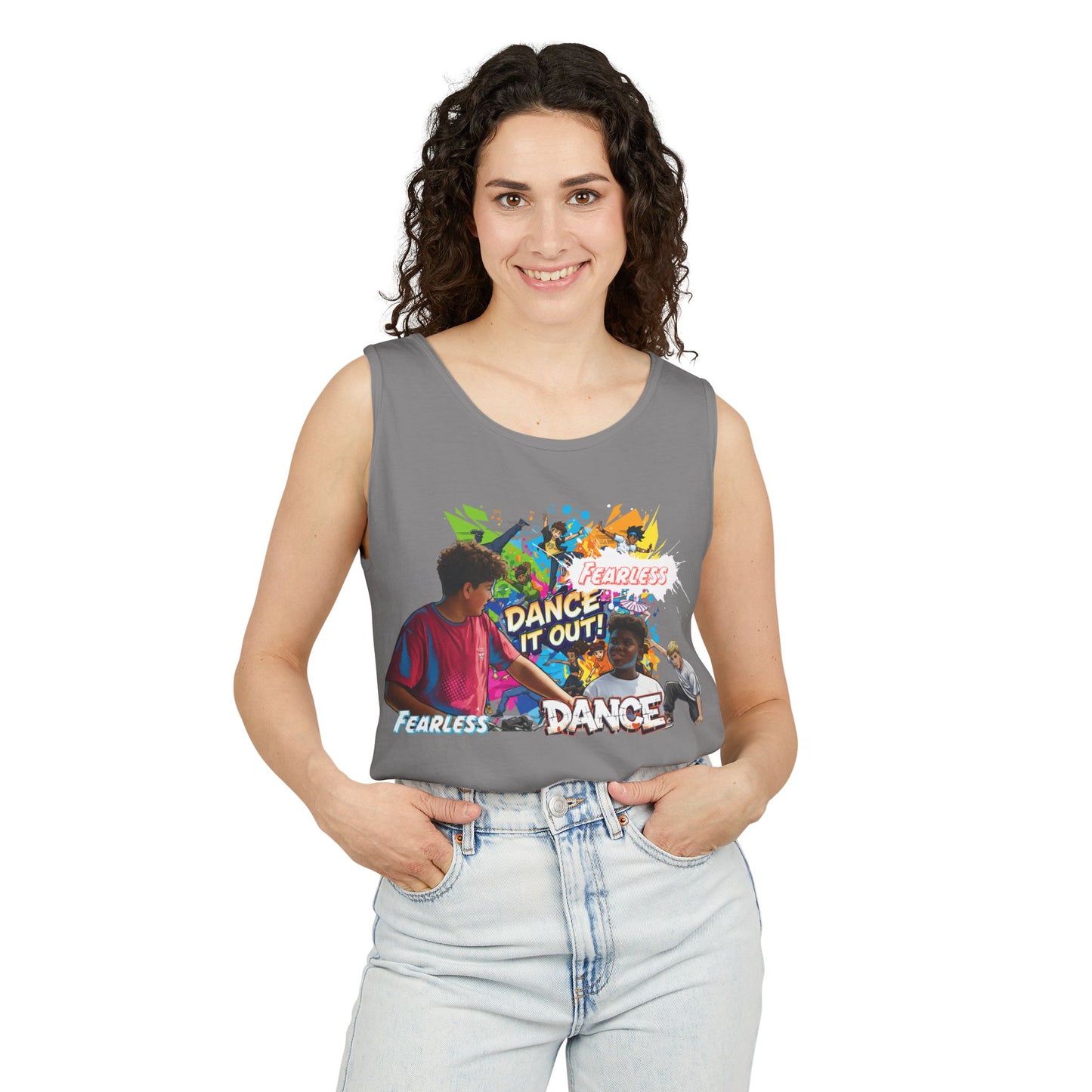 Fearless Dance Tank Top, Unisex Summer Shirt, Dance Workout Apparel, Fitness Top, Dance Party Shirt