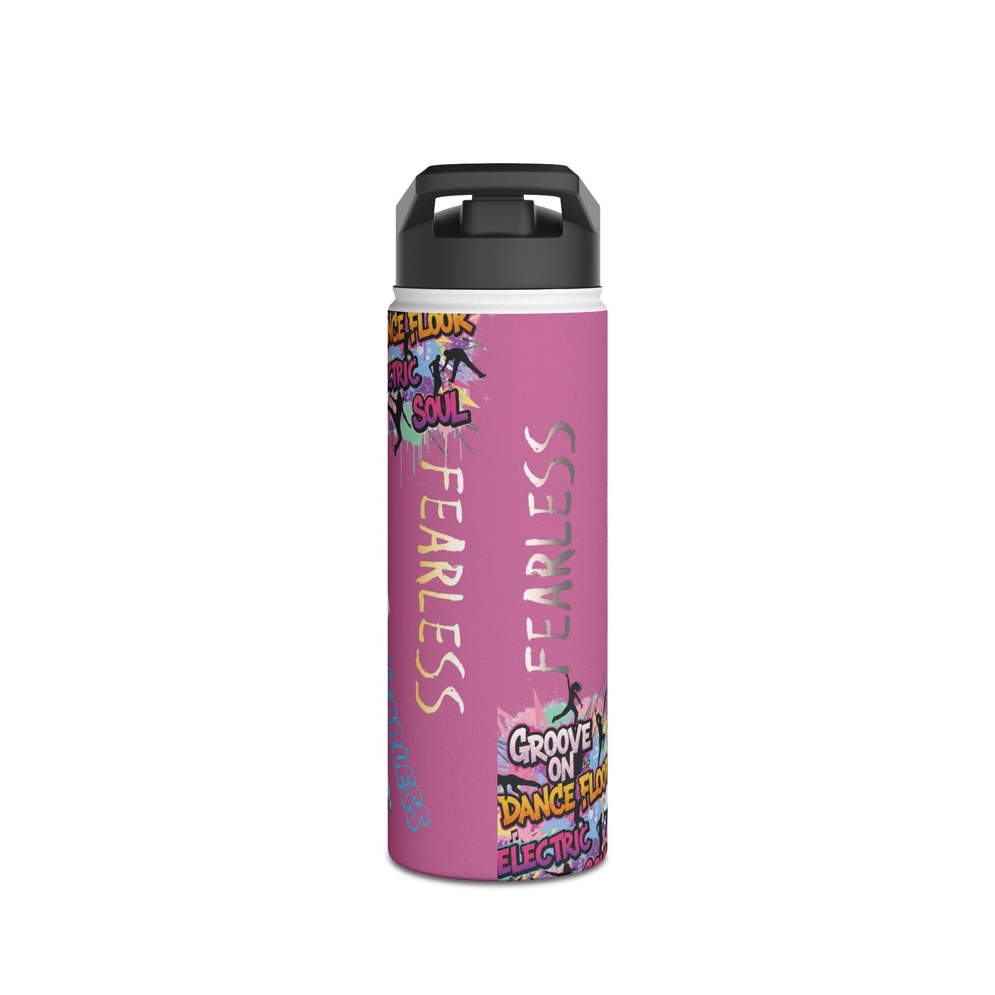 Dance-Inspired Stainless Steel Water Bottle, Groovy Water Bottle, Fearless Hydration Bottle, Eco-Friendly Drinkware, Fitness Gift
