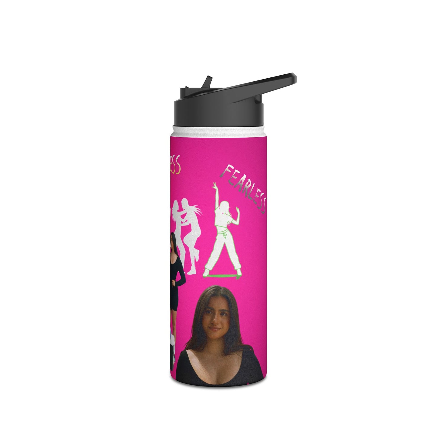 Fearless Stainless Steel Water Bottle, Empowerment Gift, Motivational Drinkware, Workout Hydration, Eco-Friendly Water Bottle
