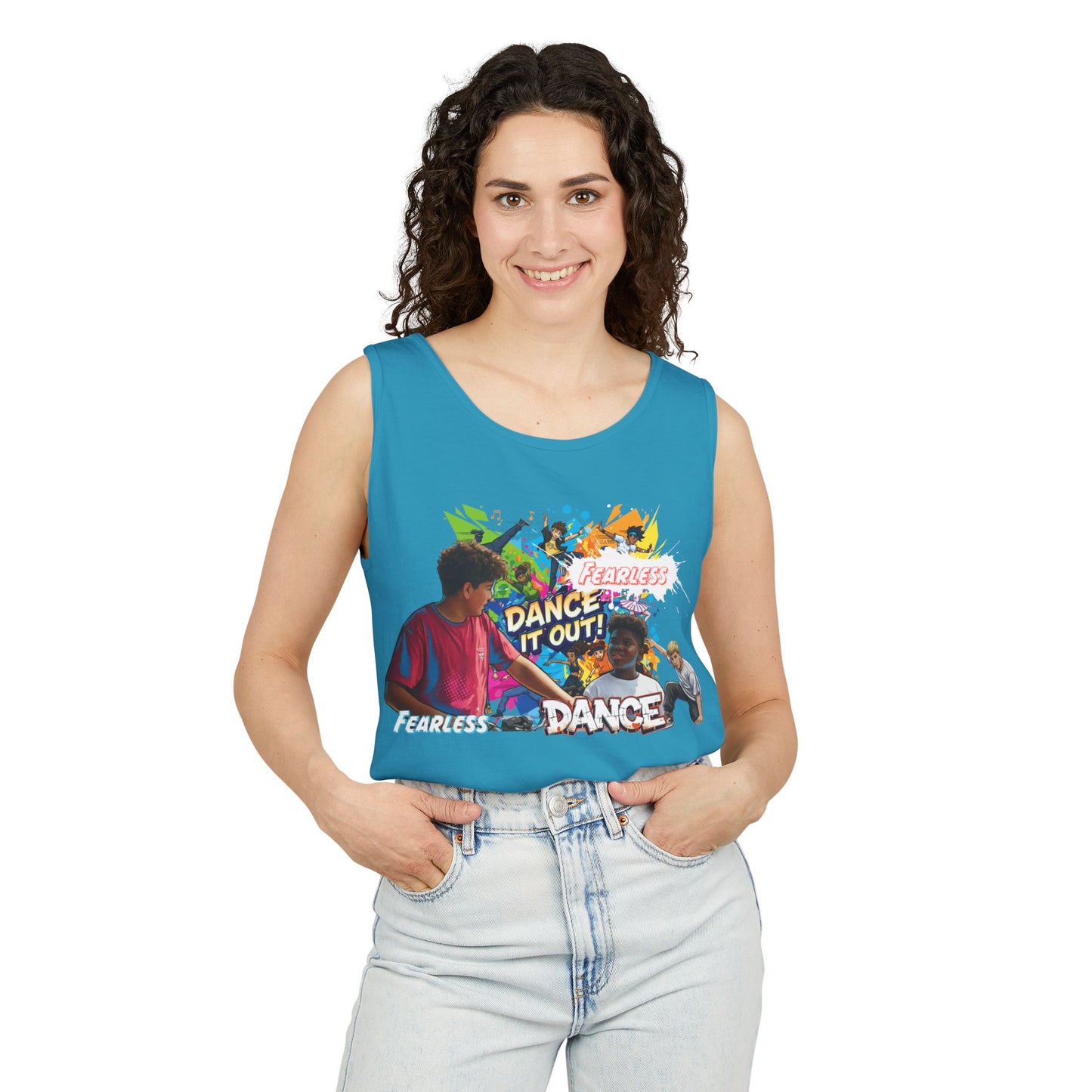 Fearless Dance Tank Top, Unisex Summer Shirt, Dance Workout Apparel, Fitness Top, Dance Party Shirt