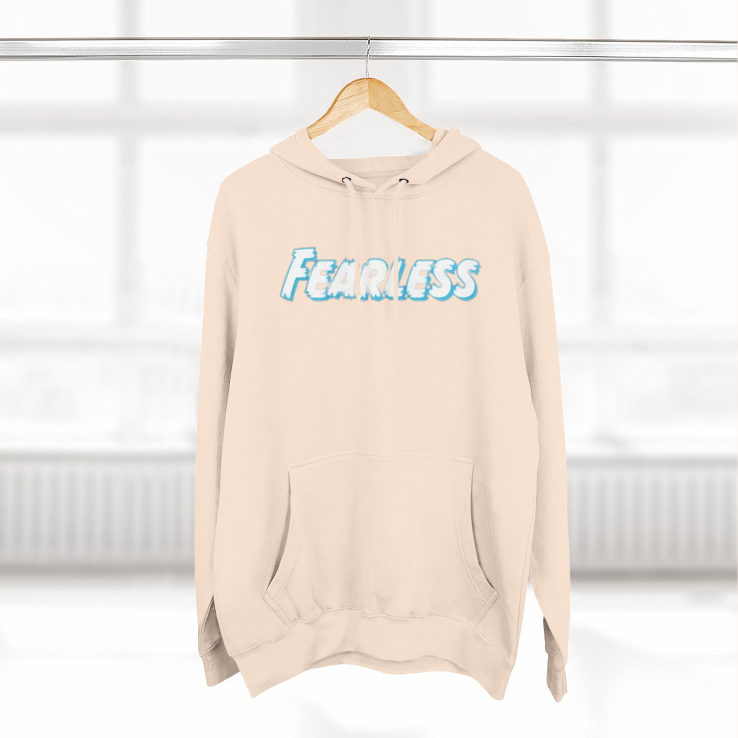 Fearless Three-Panel Fleece Hoodie, Cozy Sweatshirt, Stylish Pullover, Unisex Outerwear, Perfect Gift for Teens, Casual Fashion