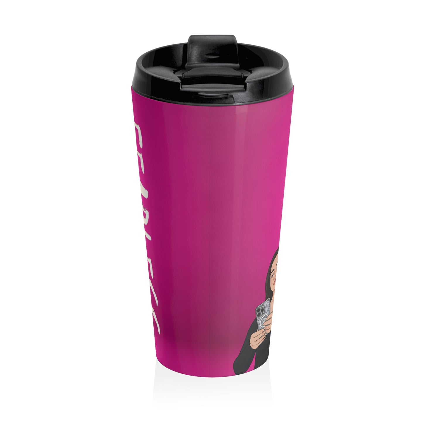 Fearless Stainless Steel Travel Mug - On-the-Go Coffee Cup, Inspirational Gift, Motivational Drinkware, Travel Accessories, BFF Gift