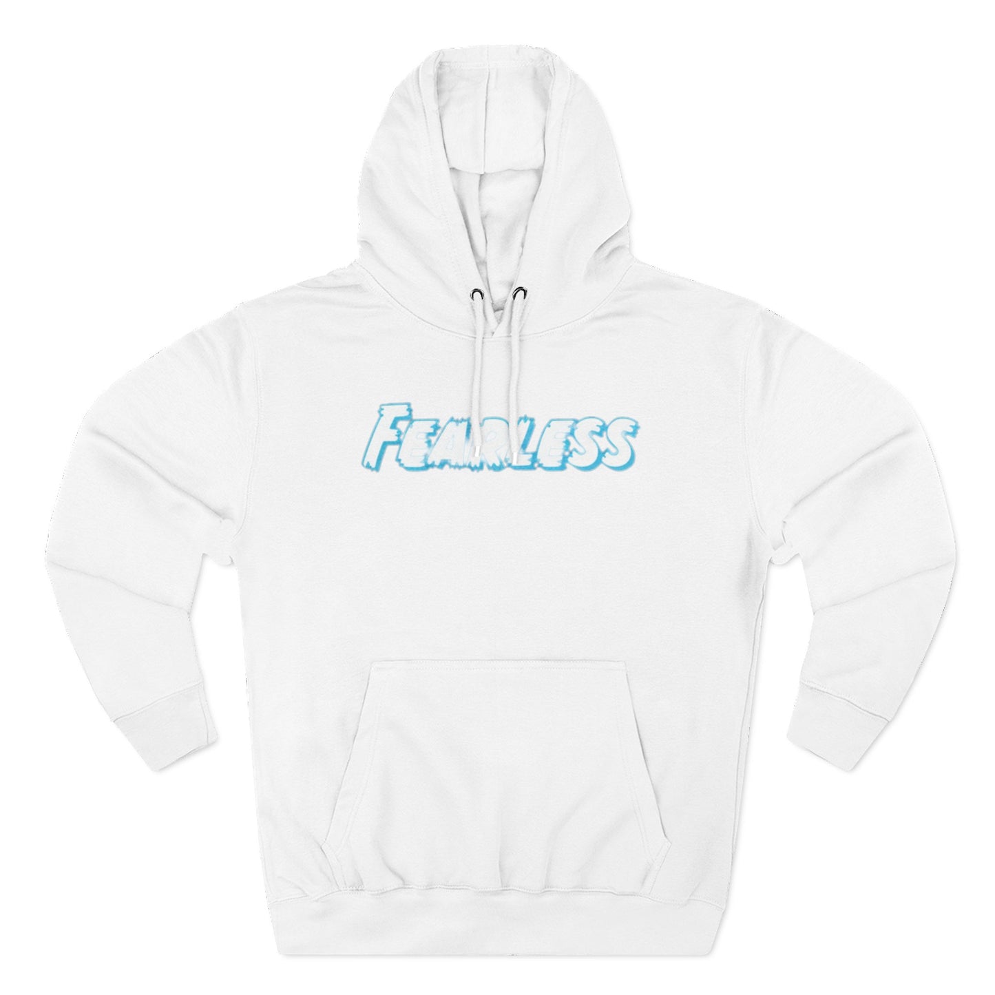 Fearless Three-Panel Fleece Hoodie, Cozy Sweatshirt, Stylish Pullover, Unisex Outerwear, Perfect Gift for Teens, Casual Fashion