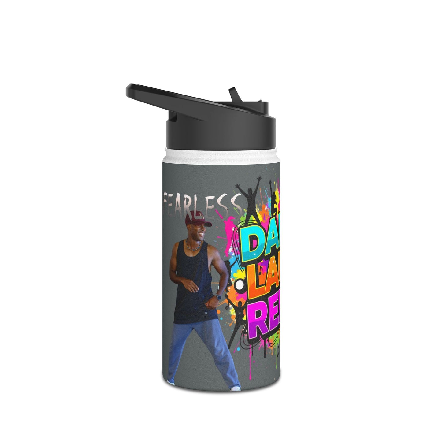 Colorful Dance Themed Stainless Steel Water Bottle, Hydration Gear,-Featuring Ekandem