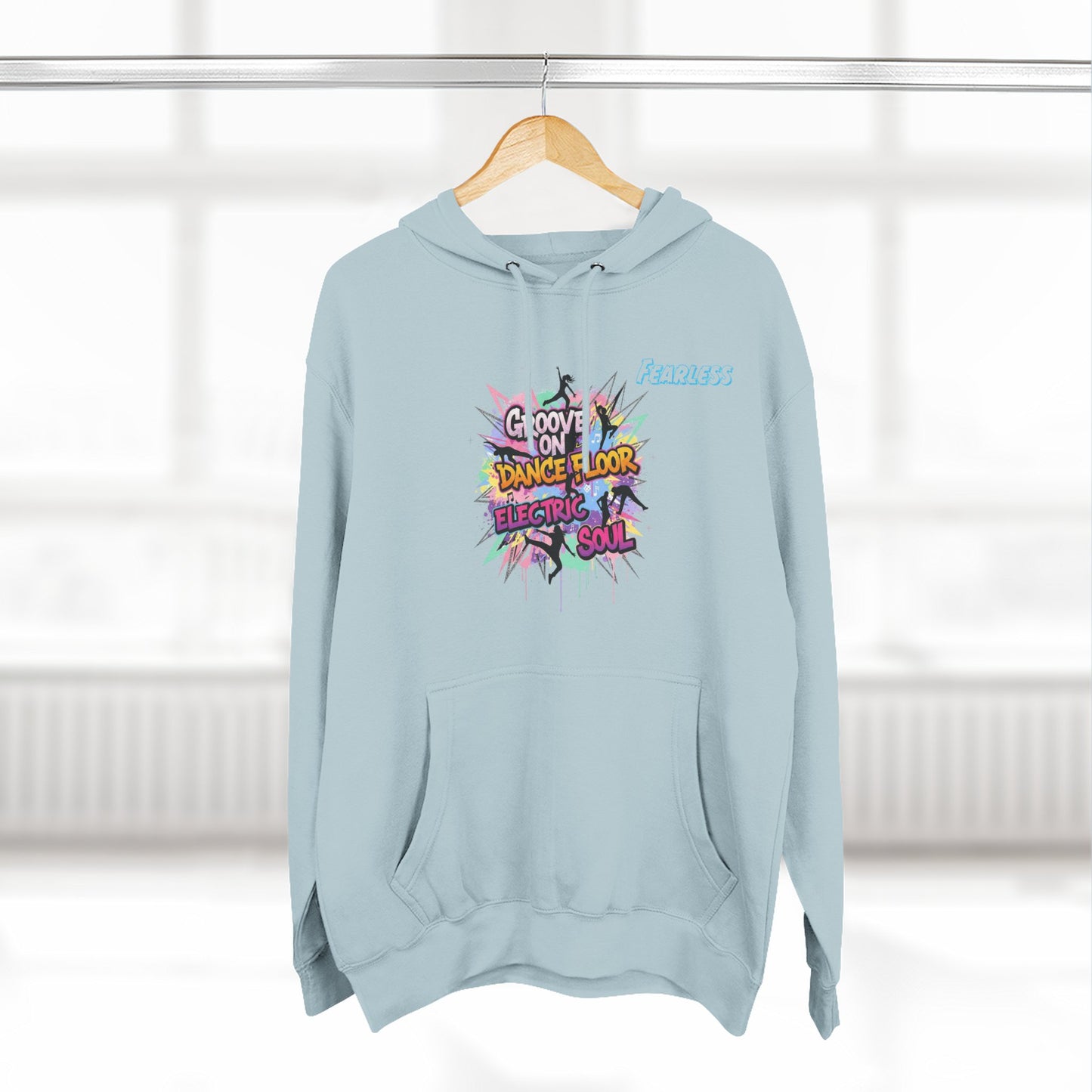 Groovy Dance Floor Fleece Hoodie, Unisex Casual Hoodie, Comfort Wear, Party Apparel, Gift for Dancers, Chill Nights Outfit