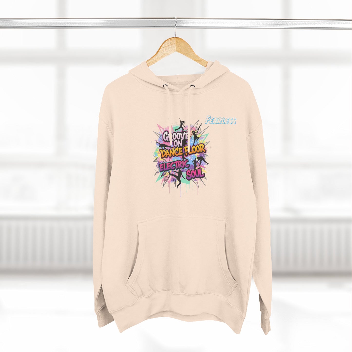 Groovy Dance Floor Fleece Hoodie, Unisex Casual Hoodie, Comfort Wear, Party Apparel, Gift for Dancers, Chill Nights Outfit