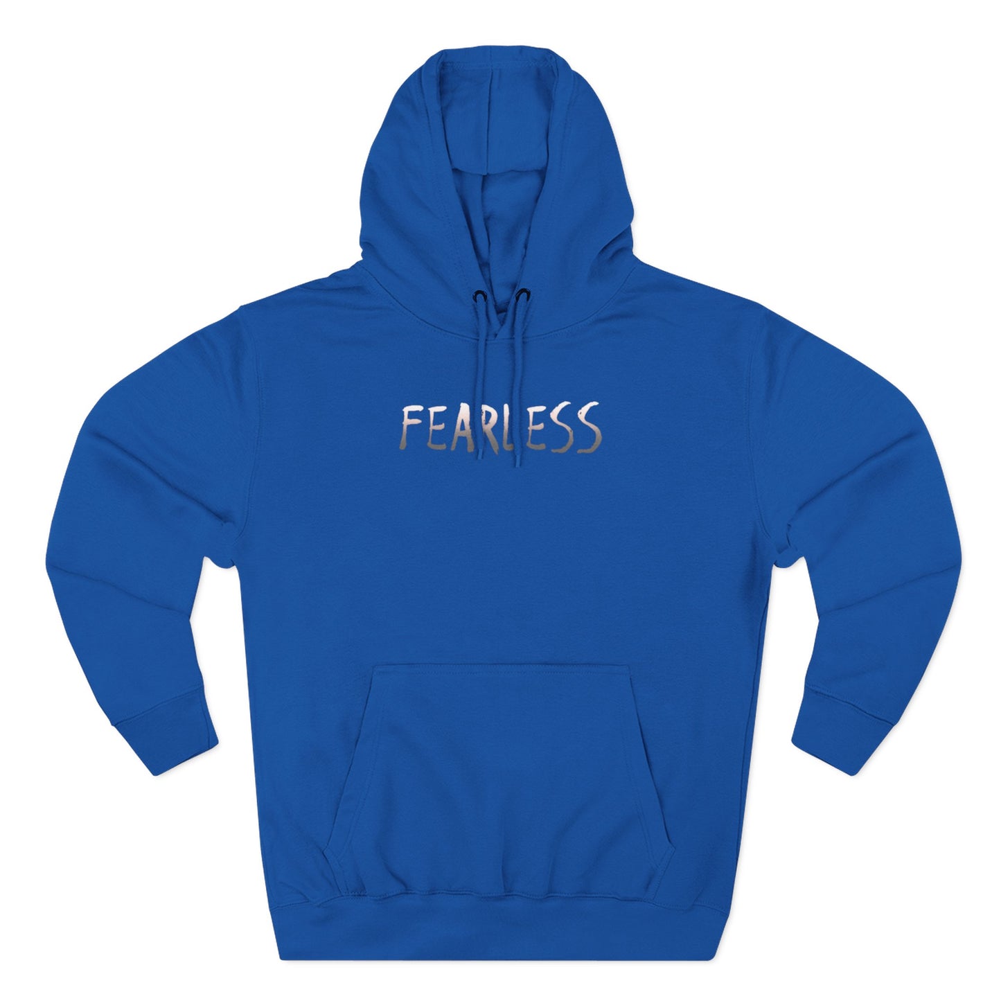 Fearless Three-Panel Fleece Hoodie, Cozy Sweatshirt, Outdoor Hoodie, Unique Gift for Kids, Perfect for Autumn, Inspirational Wear