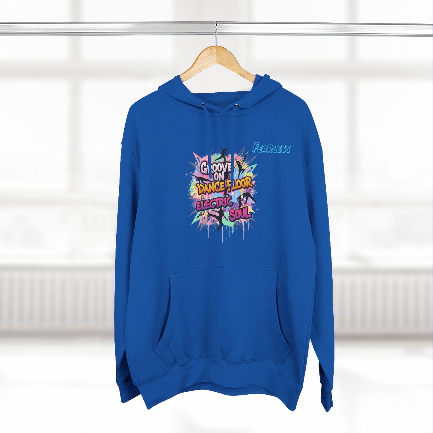 Groovy Dance Floor Fleece Hoodie, Unisex Casual Hoodie, Comfort Wear, Party Apparel, Gift for Dancers, Chill Nights Outfit