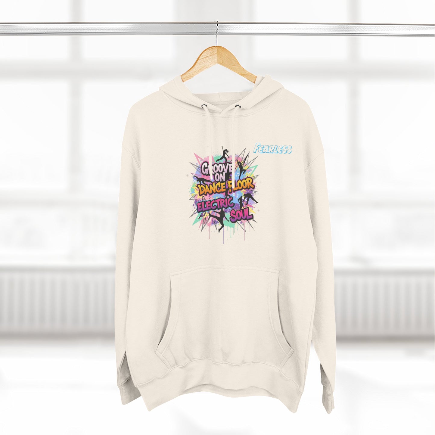 Groovy Dance Floor Fleece Hoodie, Unisex Casual Hoodie, Comfort Wear, Party Apparel, Gift for Dancers, Chill Nights Outfit