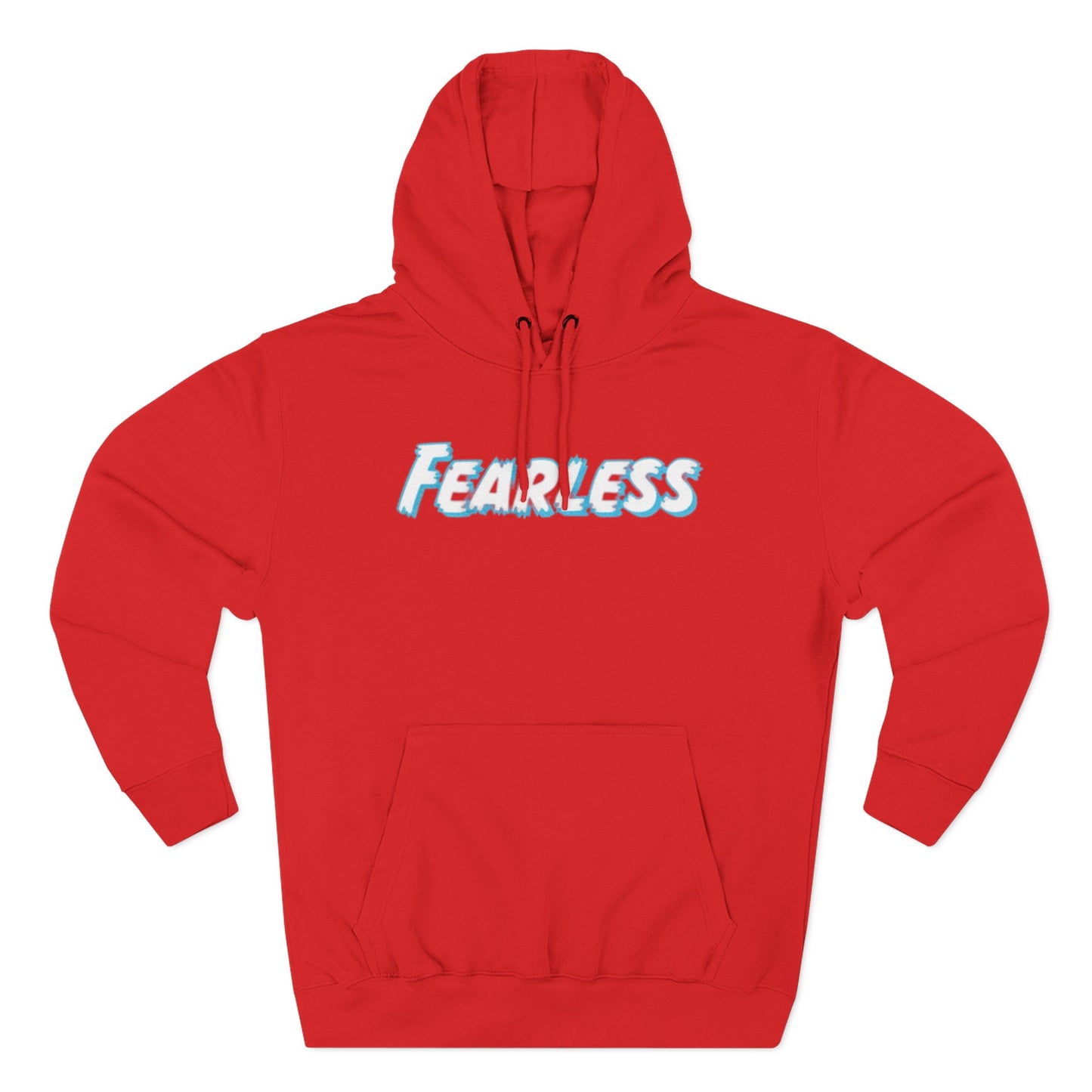 Fearless Three-Panel Fleece Hoodie, Cozy Sweatshirt, Stylish Pullover, Unisex Outerwear, Perfect Gift for Teens, Casual Fashion