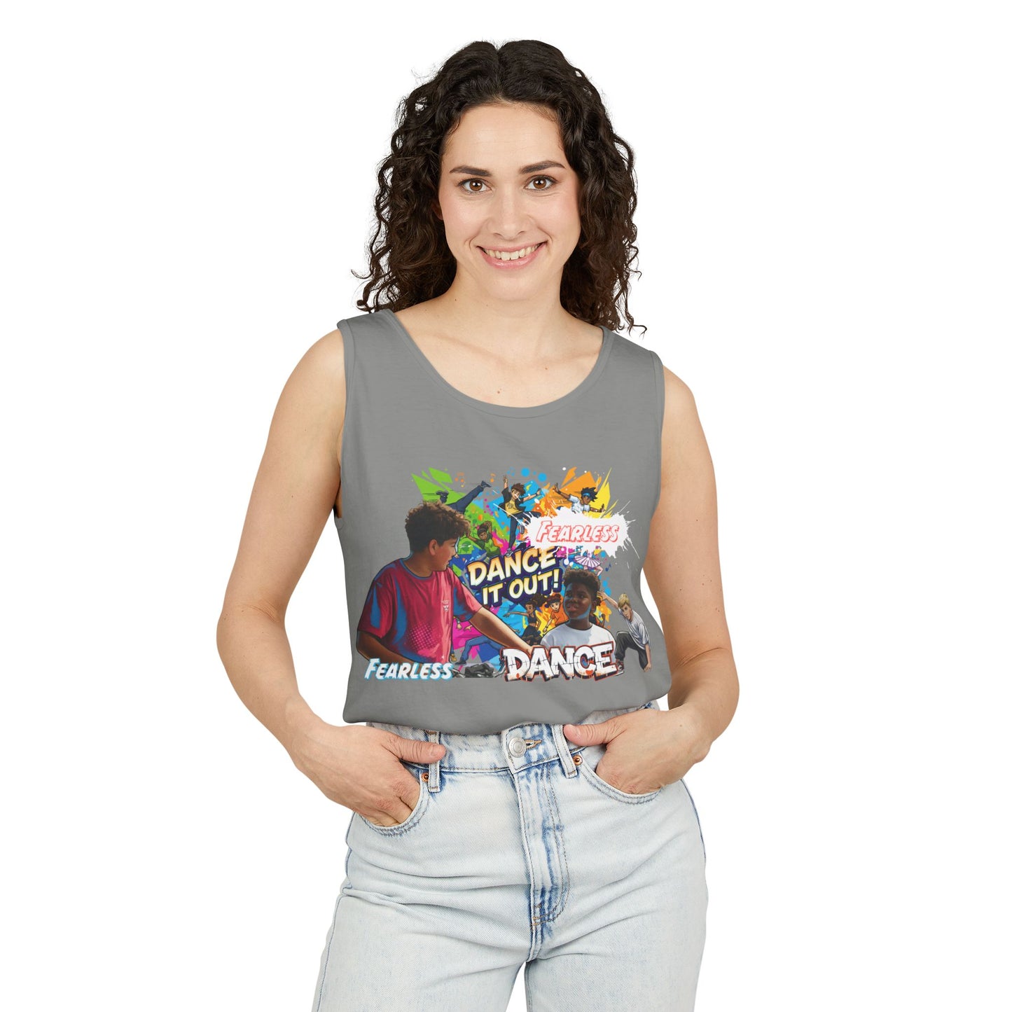 Fearless Dance Tank Top, Unisex Summer Shirt, Dance Workout Apparel, Fitness Top, Dance Party Shirt