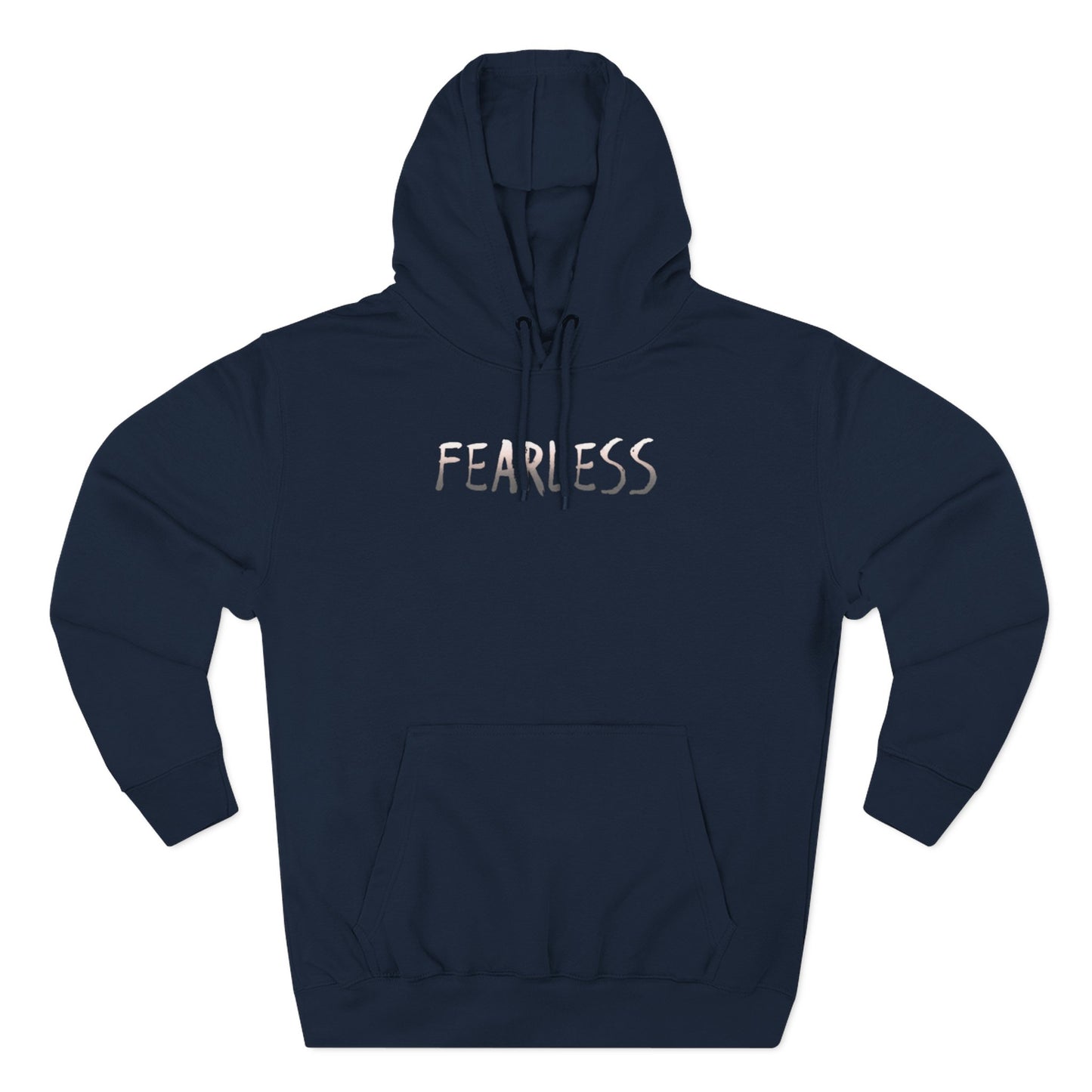 Fearless Three-Panel Fleece Hoodie, Cozy Sweatshirt, Outdoor Hoodie, Unique Gift for Kids, Perfect for Autumn, Inspirational Wear