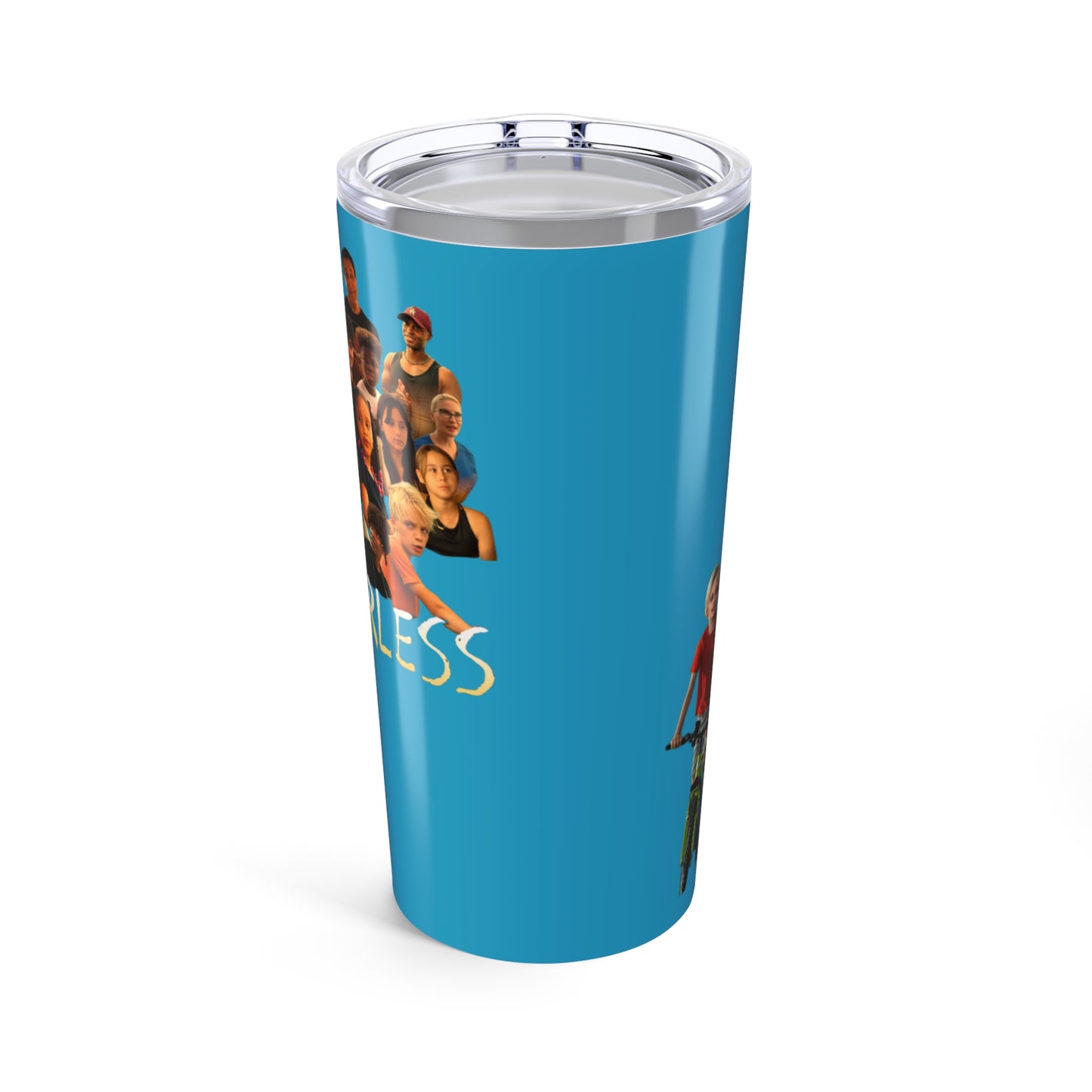 Fearless 20oz Tumbler, Inspiring Travel Mug for Adventurers, Motivational Drinkware, Perfect Gift for Women, Sports Enthusiasts