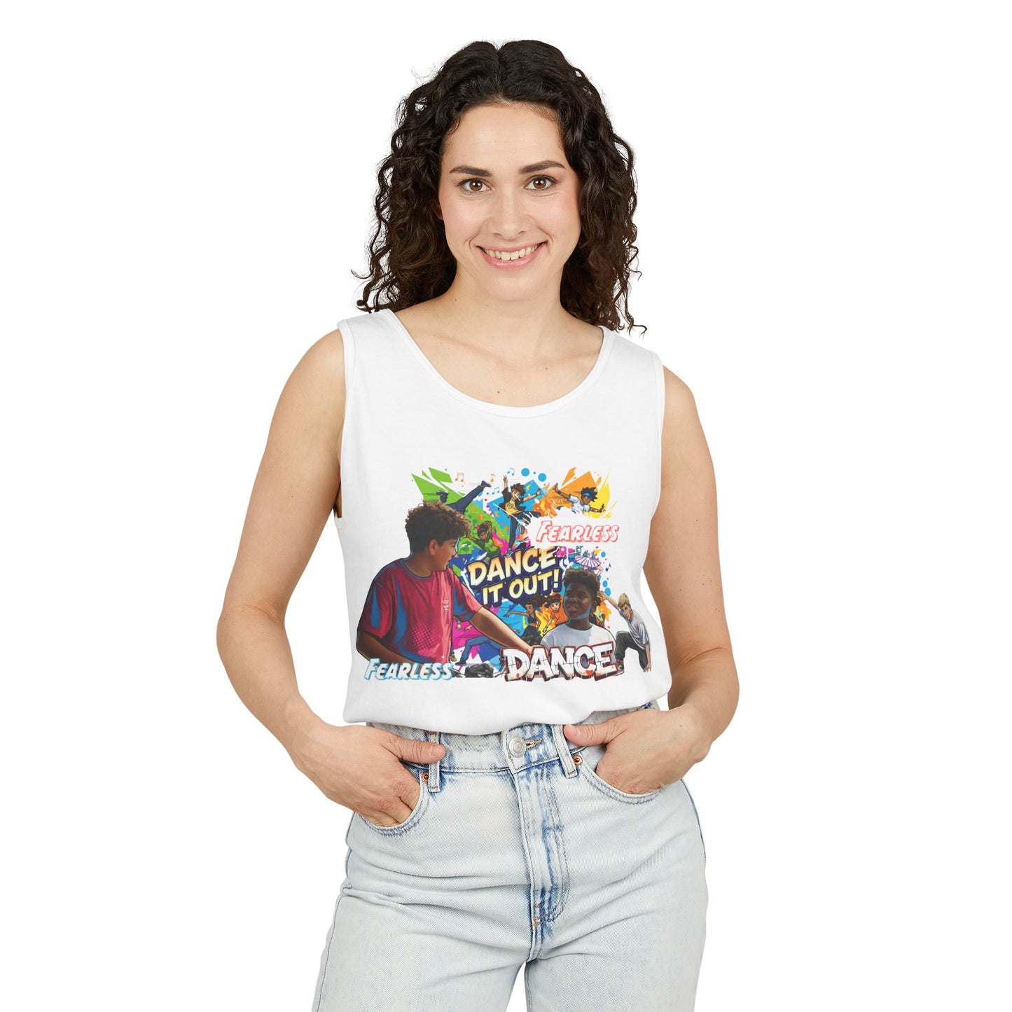Fearless Dance Tank Top, Unisex Summer Shirt, Dance Workout Apparel, Fitness Top, Dance Party Shirt