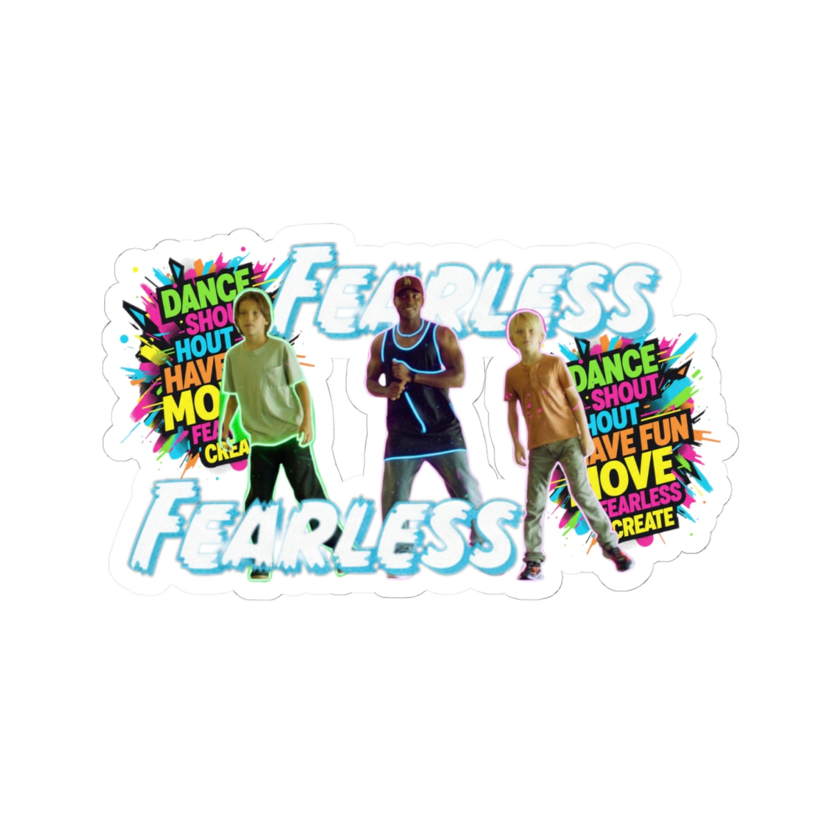 Fearless Dance Kiss-Cut Stickers | Fun, Motivational Art for Dance Lovers, Youth Decor, Unique Party Favors