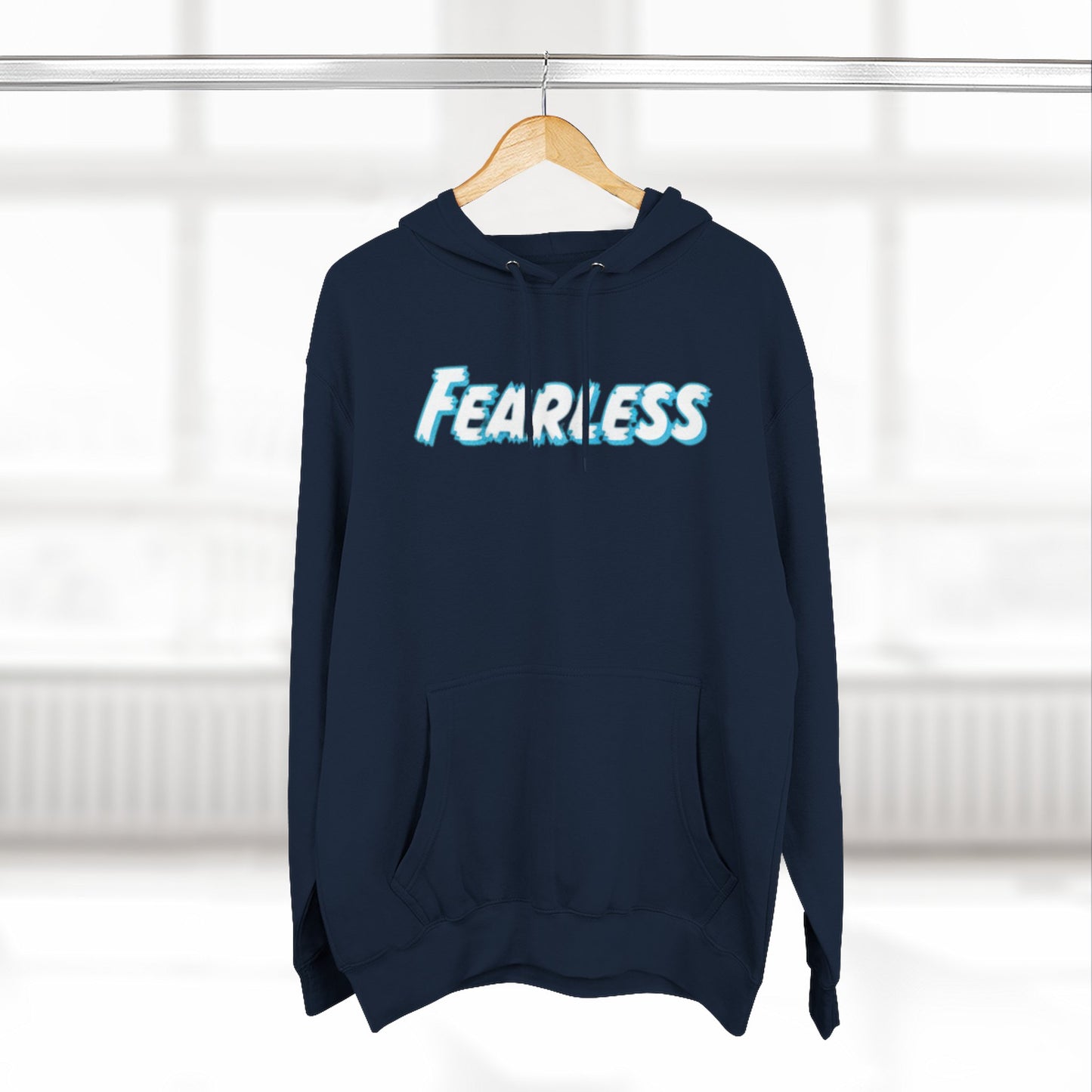 Fearless Three-Panel Fleece Hoodie, Cozy Sweatshirt, Stylish Pullover, Unisex Outerwear, Perfect Gift for Teens, Casual Fashion