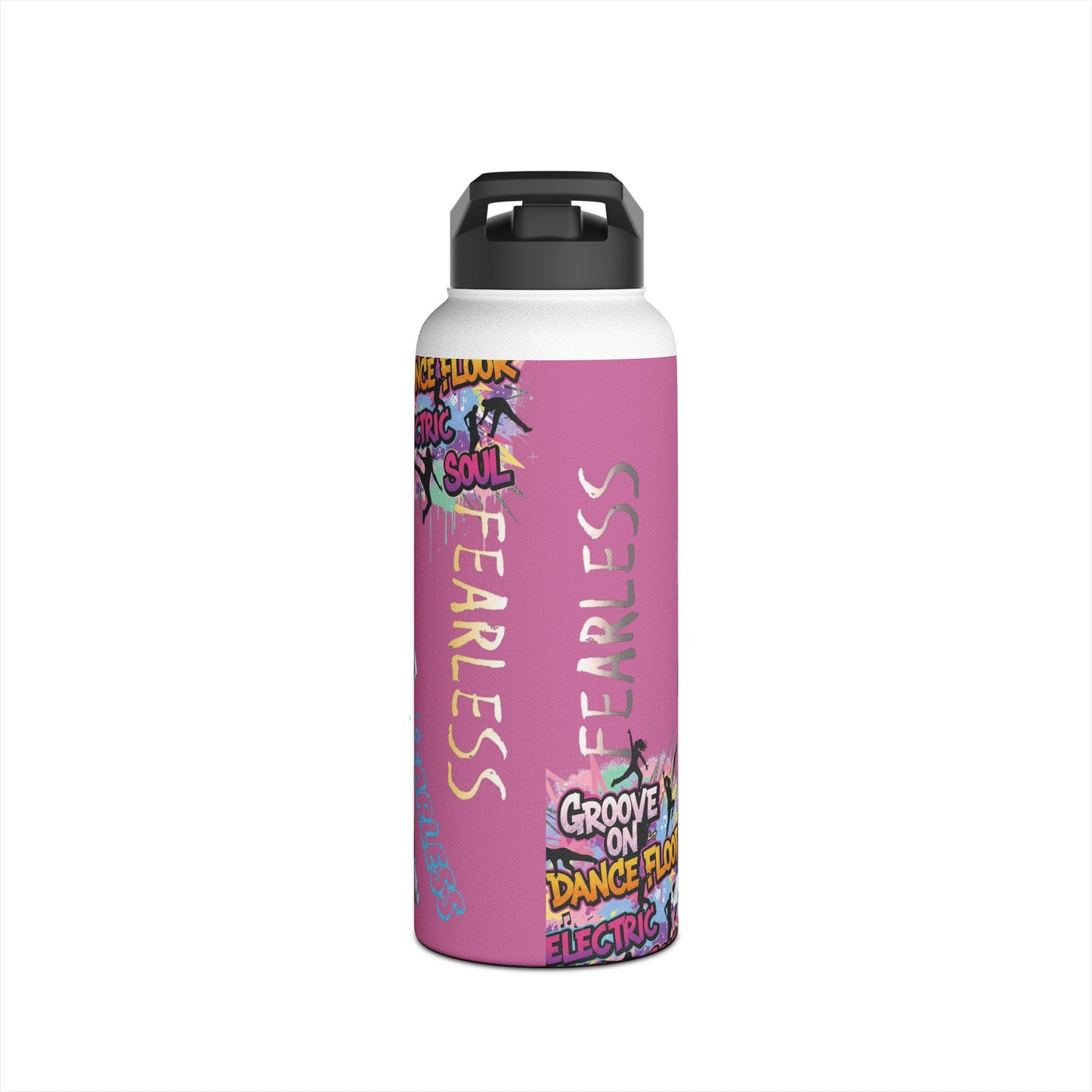 Dance-Inspired Stainless Steel Water Bottle, Groovy Water Bottle, Fearless Hydration Bottle, Eco-Friendly Drinkware, Fitness Gift