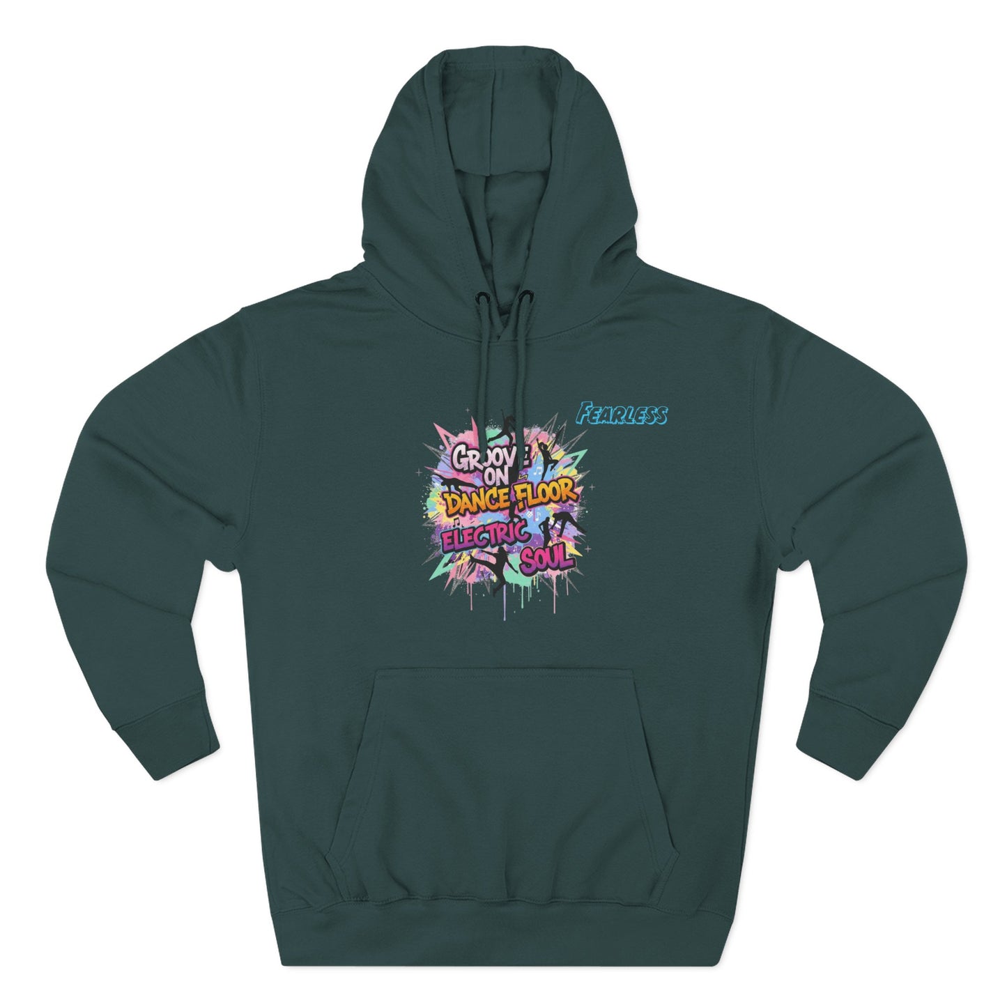 Groovy Dance Floor Fleece Hoodie, Unisex Casual Hoodie, Comfort Wear, Party Apparel, Gift for Dancers, Chill Nights Outfit