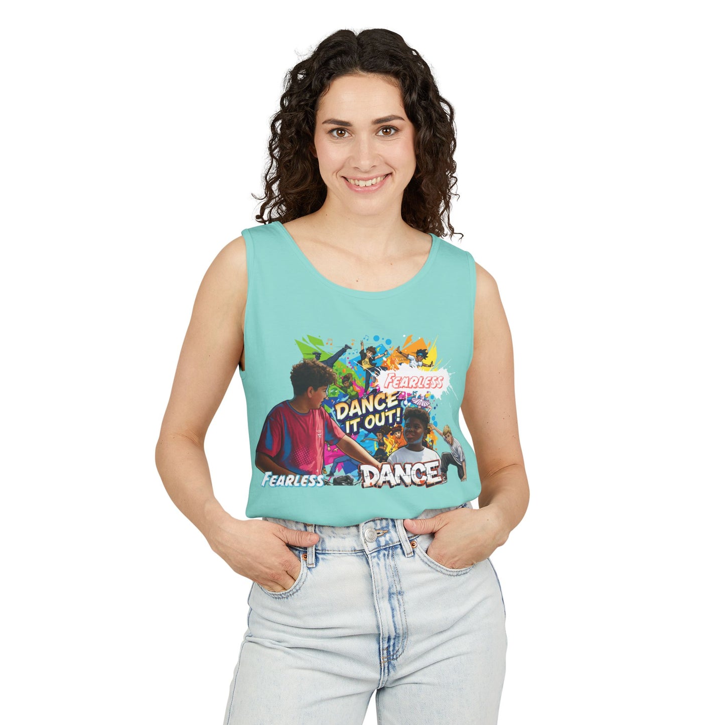 Fearless Dance Tank Top, Unisex Summer Shirt, Dance Workout Apparel, Fitness Top, Dance Party Shirt