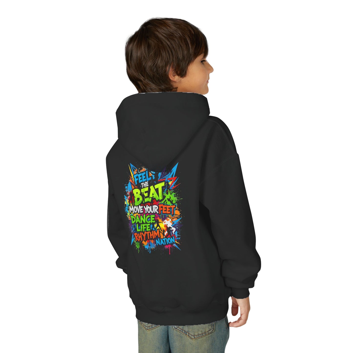 Youth Hoodie with Fearless & Dance Vibes, Inspirational Gift, Dance Apparel, Urban Style, Teen Fashion